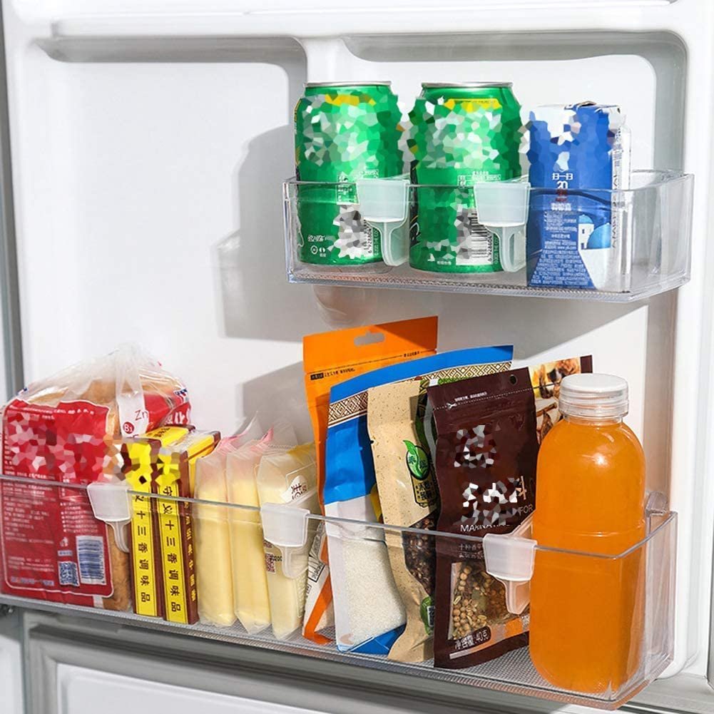 Plastic Storage Baskets – Space Allocator, Refrigerator Organizer Bins (10 Pcs Set)