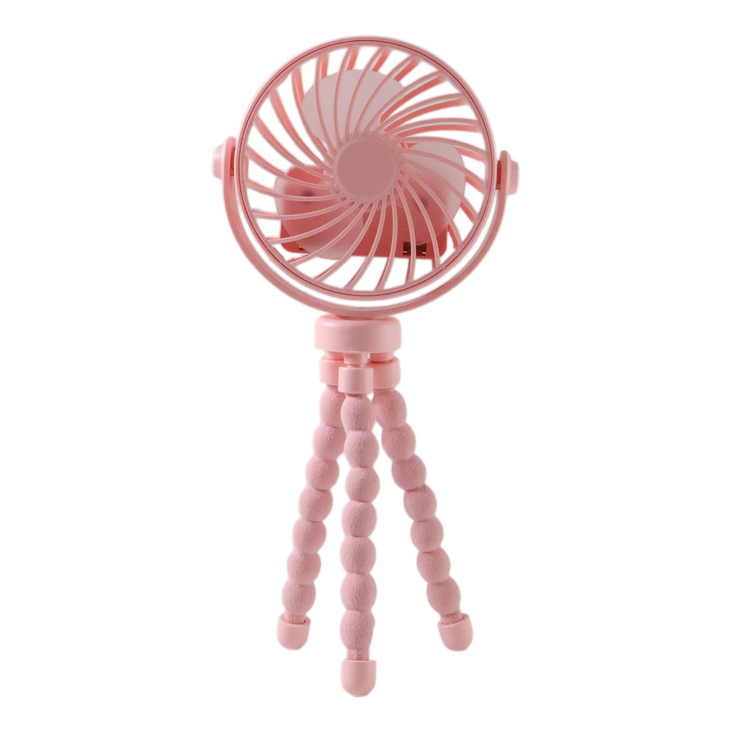 Portable Rechargeable LED Light Fan with Flexible Tripod Stand (1 Pc)