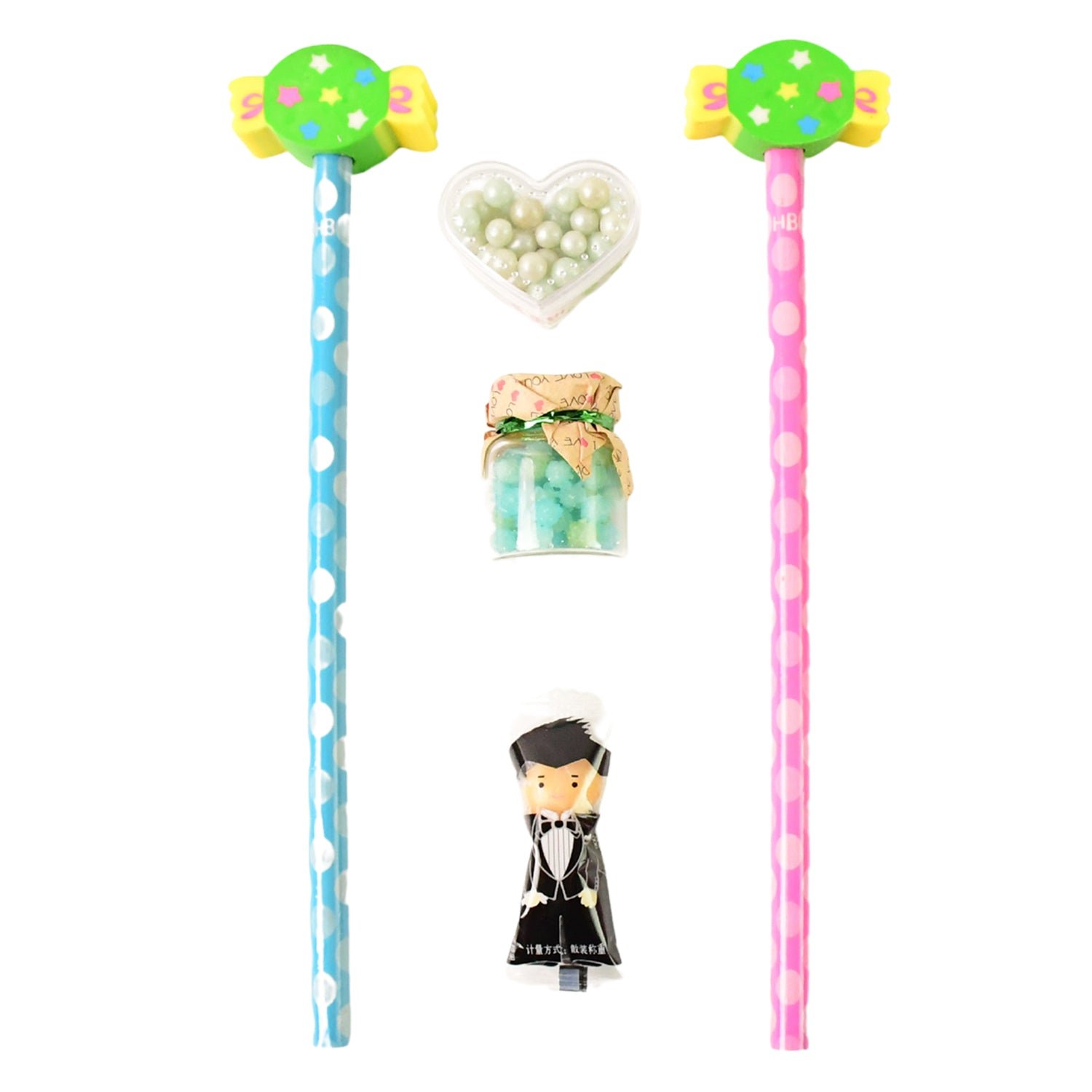 Fun Candy Design Pencil Set with Accessories Set (1 Set )