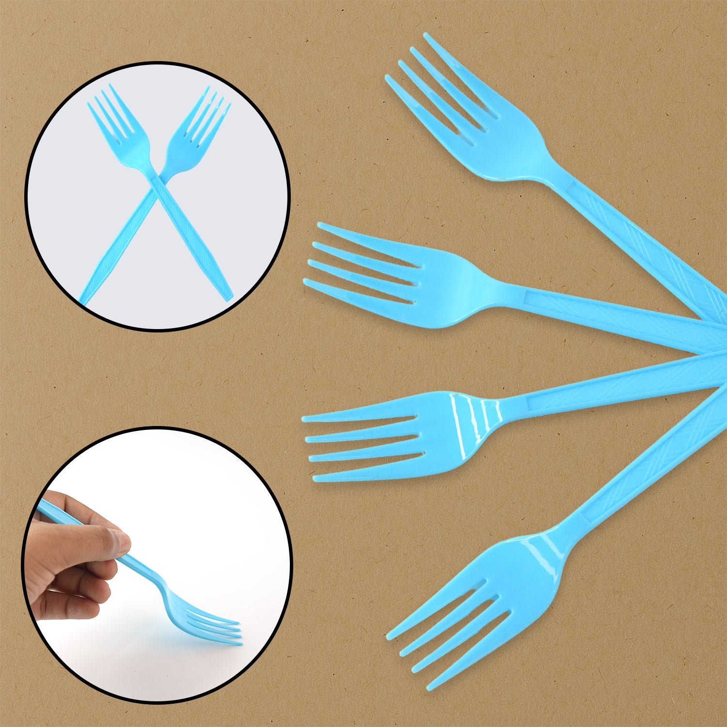 Reusable Food-Grade Plastic Forks (24 Pc)