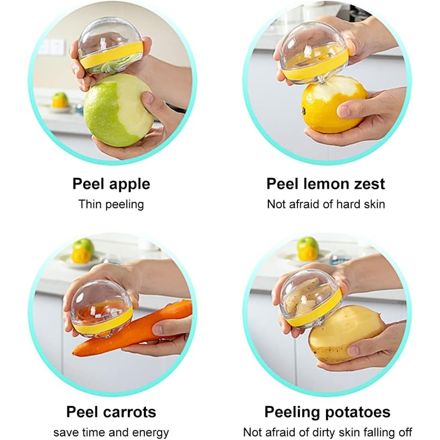 Multifunctional Round Peeler (1 Pc / Mix Color)