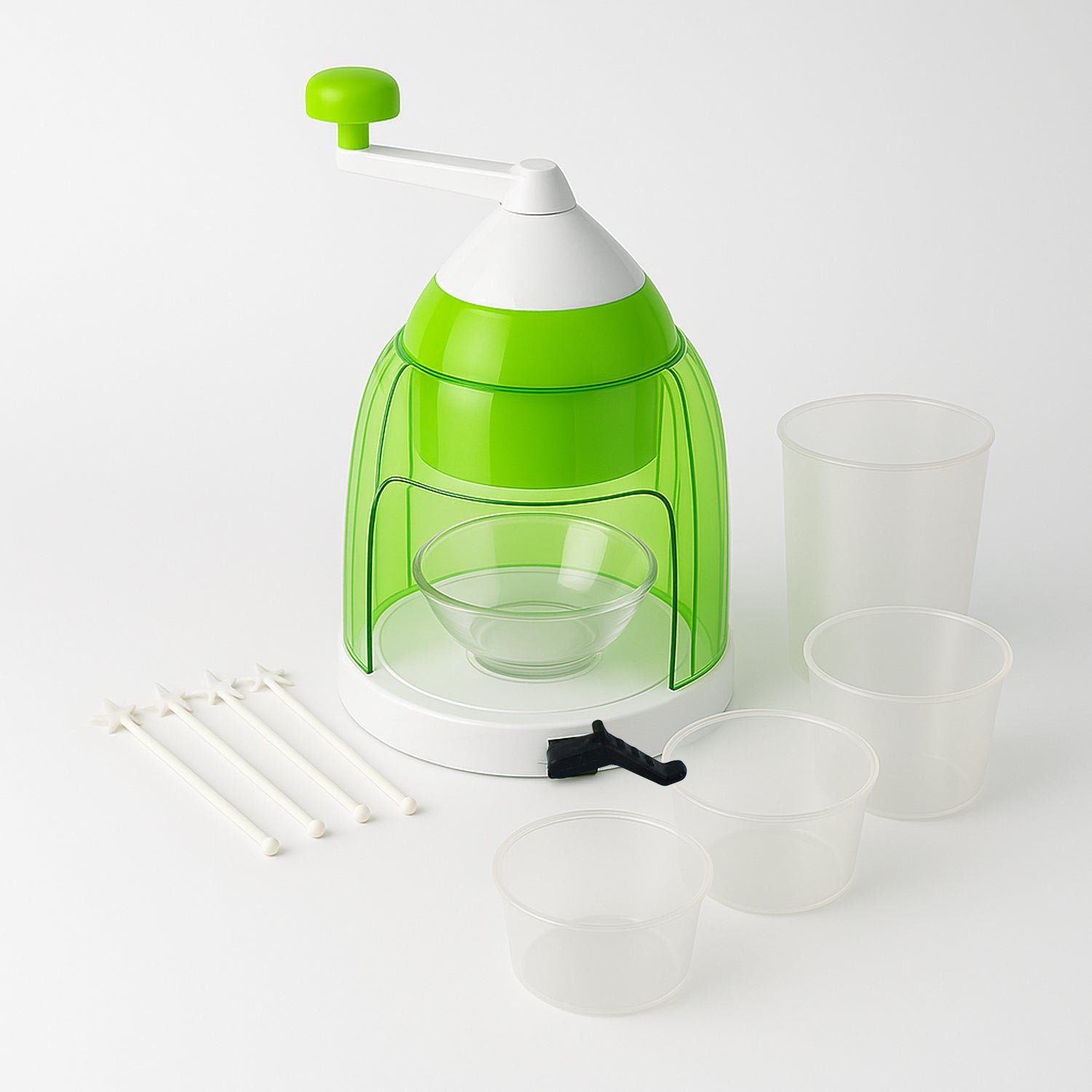 Manual Ice Crusher & Snow Cone Maker with Hand Crank