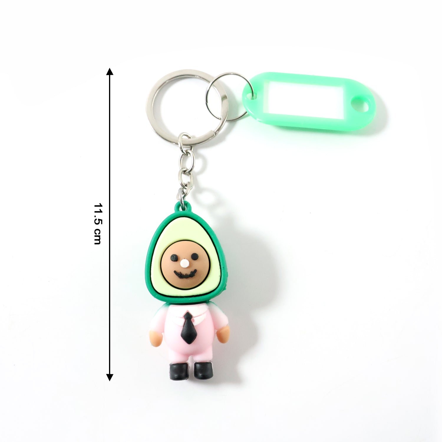 Cute Cartoon Avocado Character Keychain (1 Pc)