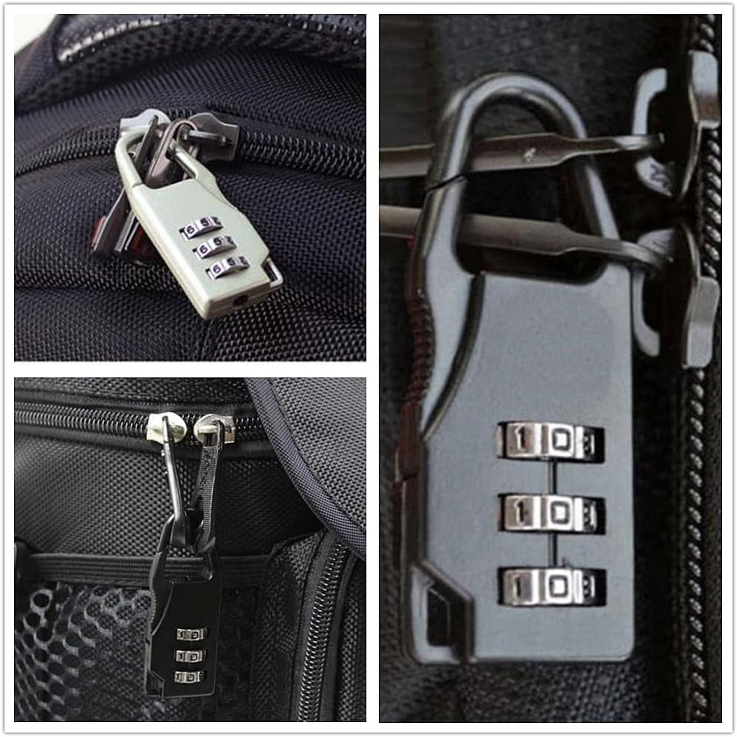 Secure 3-Digit Combination Travel Lock (1 Pc)