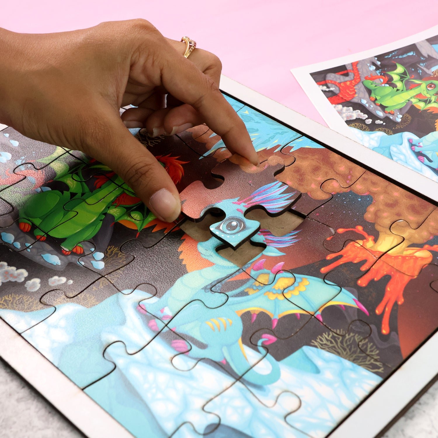 Educational Wooden Jigsaw Puzzle Board - (Mix Design / 1 Pc)