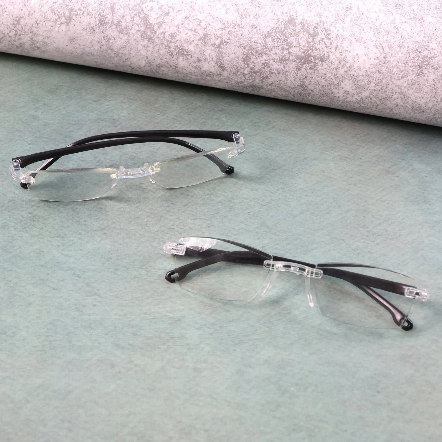 Pack of 2 Rimless Reading Glasses – Lightweight Comfort Readers