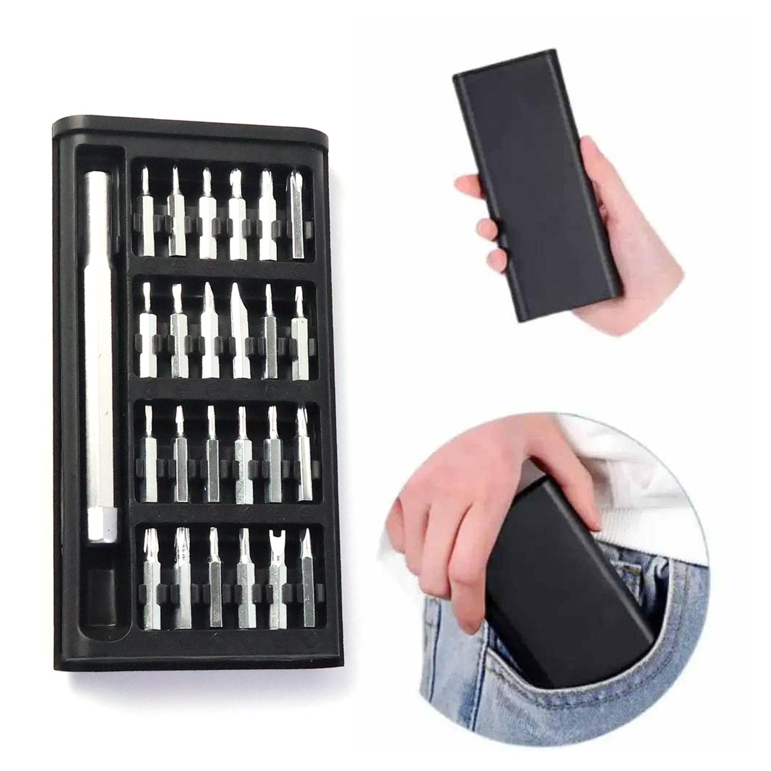 Aluminium 24 in 1 Precision Screwdriver Set, Screwdriver Tool Set (24 Pcs Set)