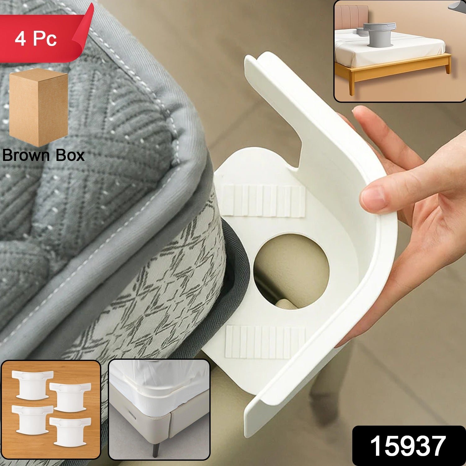 Plastic Bed Sheet Holders for Mattress (4 Pc Set)