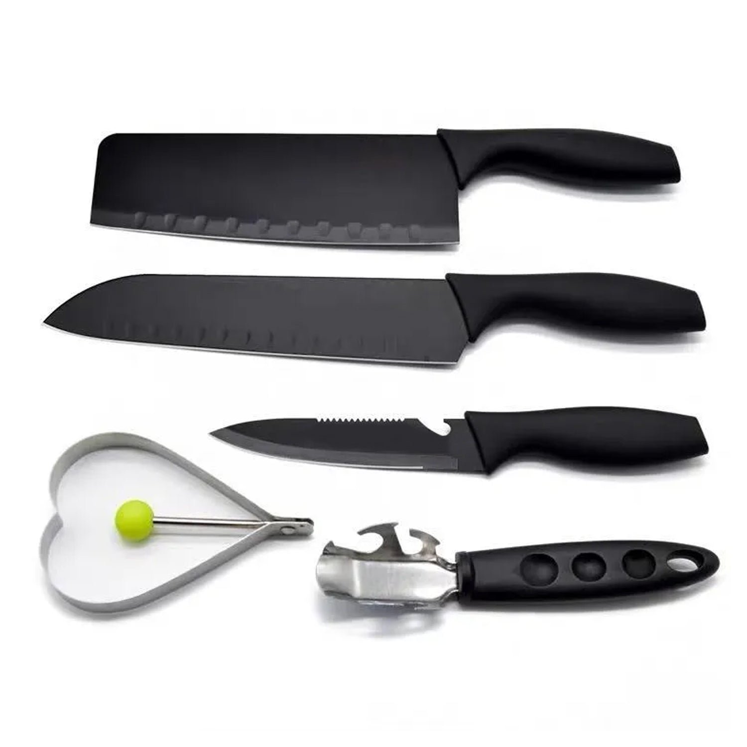 5-Piece Stainless Steel Kitchen Knife Set – Chef, Chopping, Utility, Butcher Knives