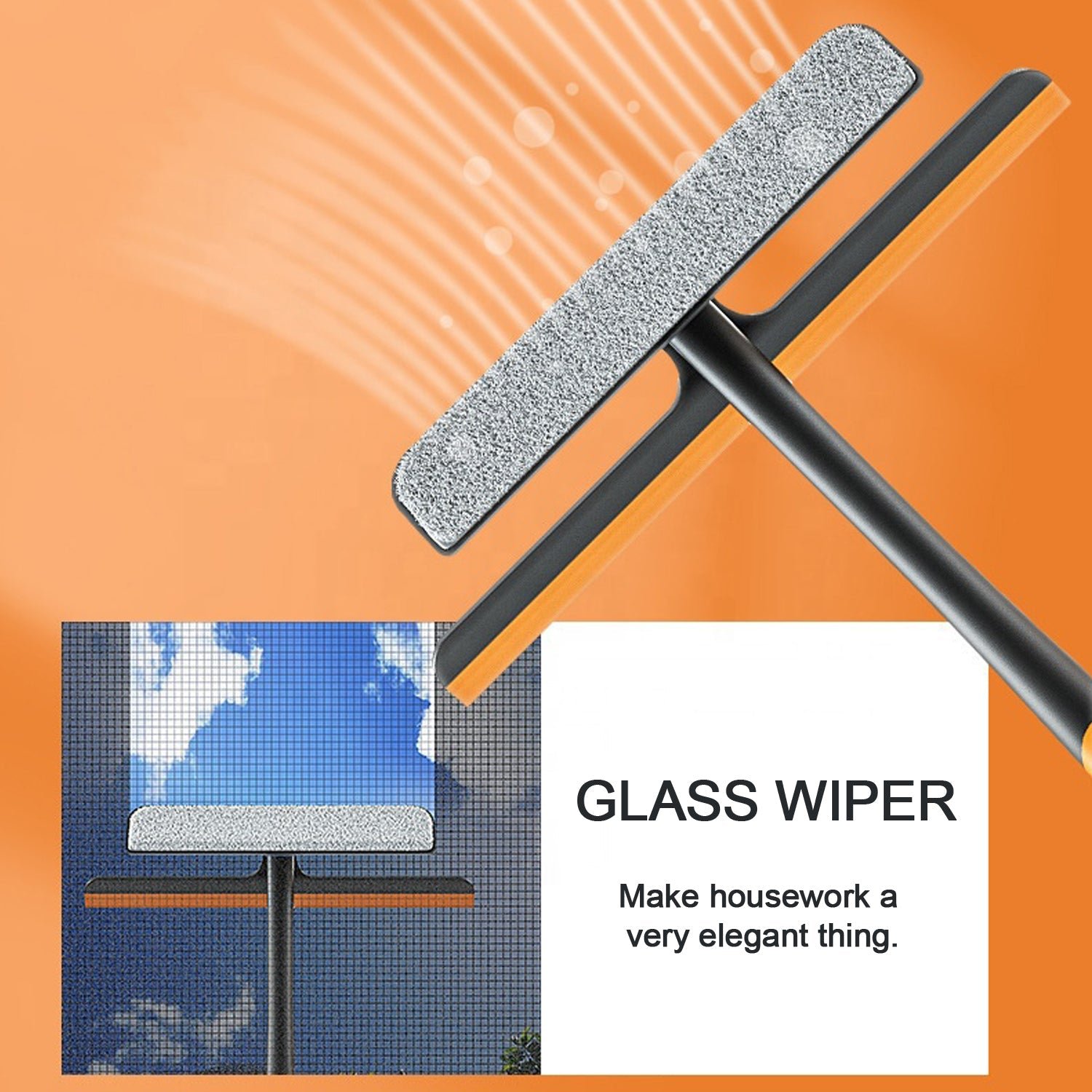 3 in 1 Glass Wiper for Household and Office Cleaning Floors Glass Surfaces and Dust