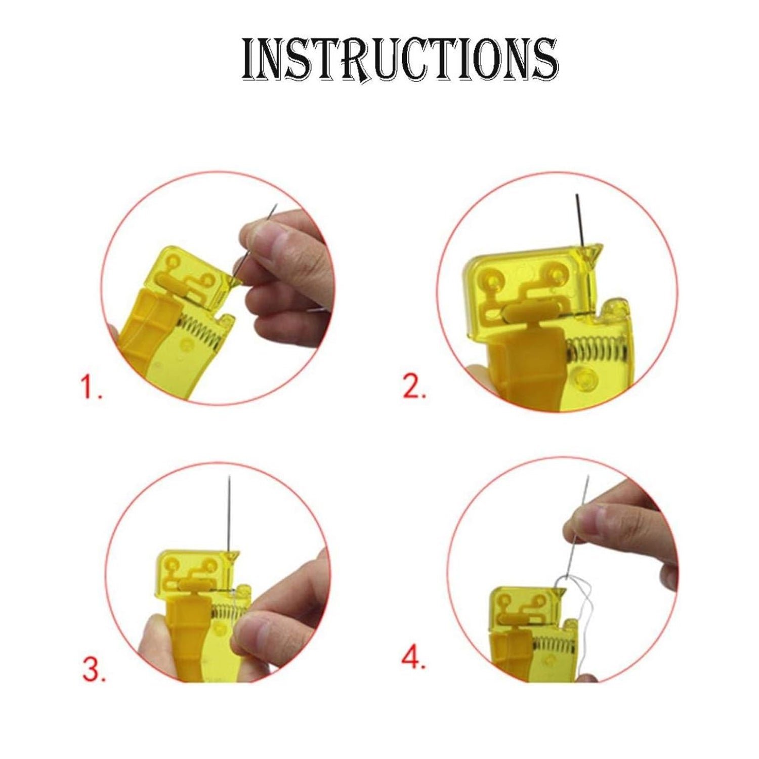 Needle Threader Stylish Comfortable Grip Automatic Threader for Home 1 Pc