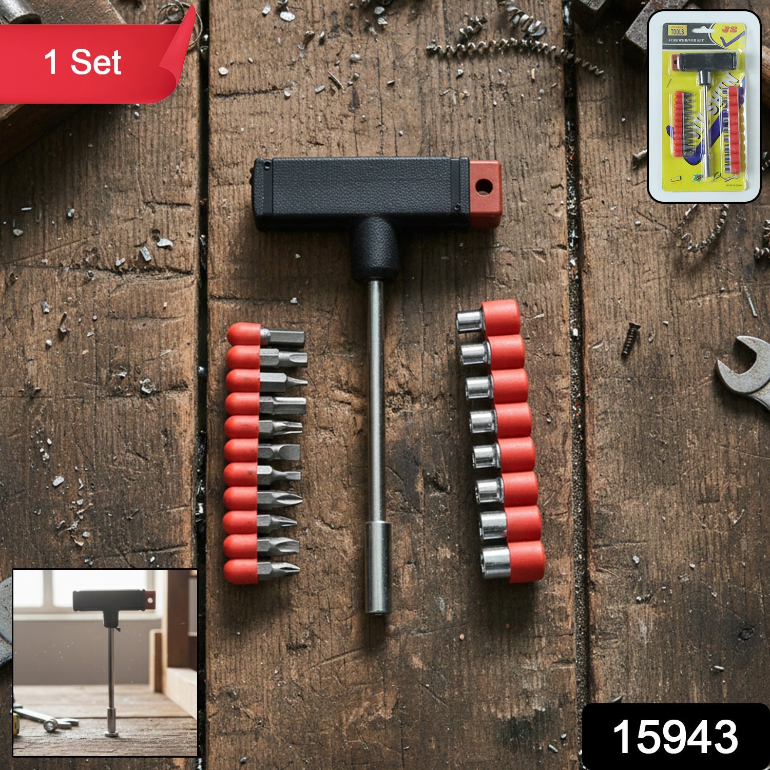 T Handle Screwdriver Tool Kit Set (1 Set)