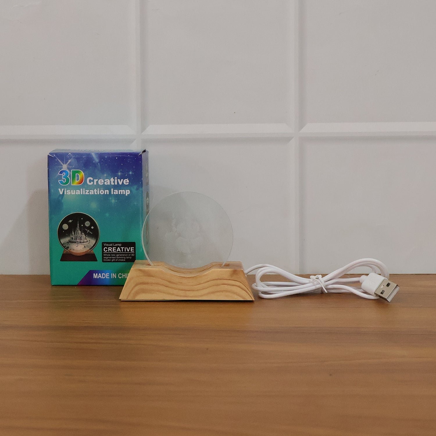 3D Lord Ganesha Acrylic LED Night Lamp (1 Pc)