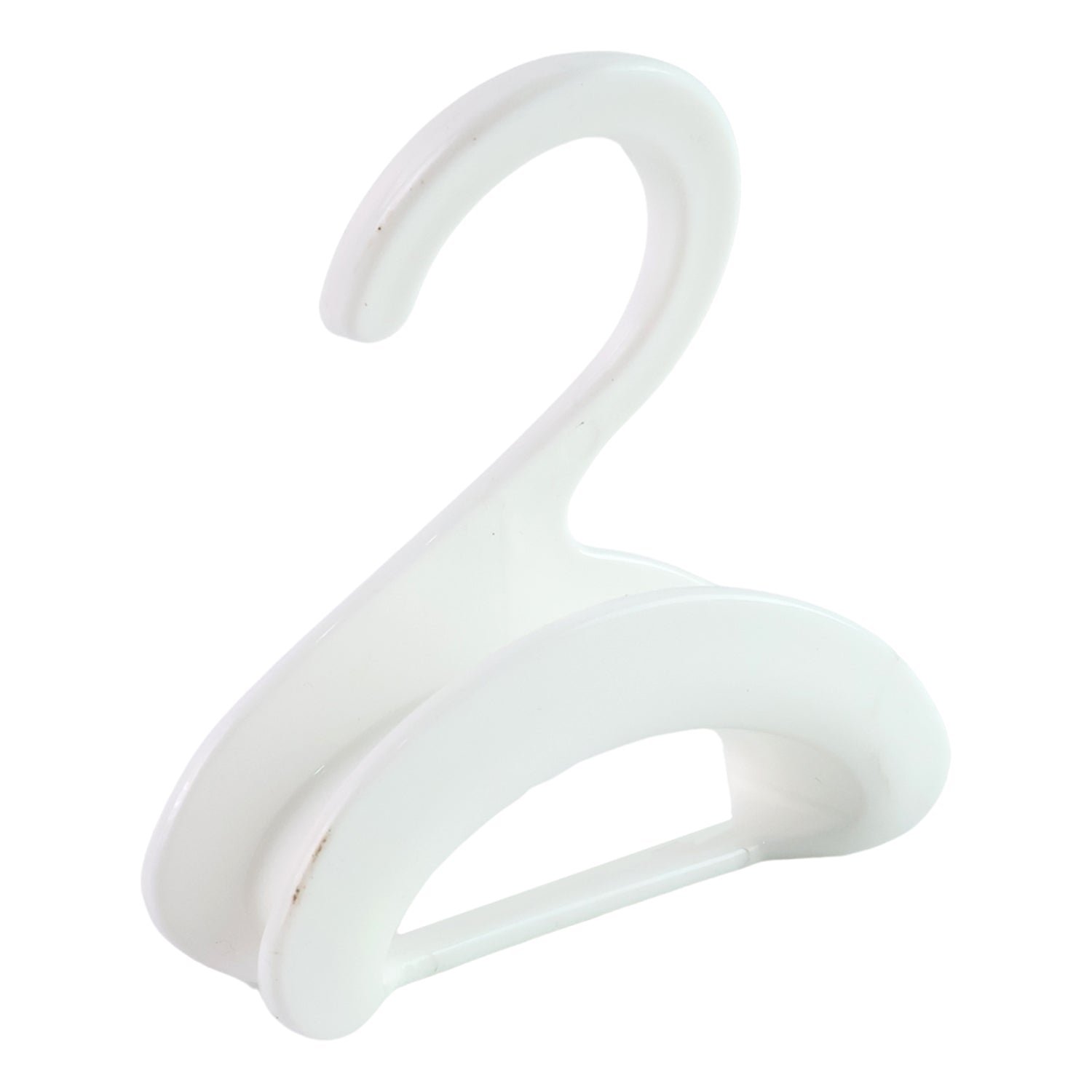 Compact Dual-Slot Multi-Purpose Plastic Hook Hanger (1 Pc)