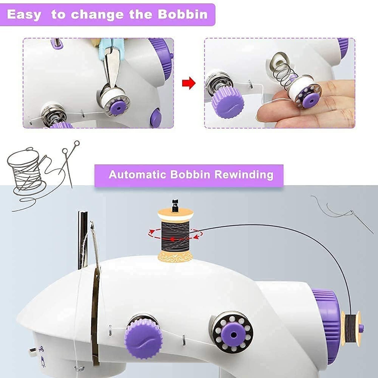 Home Tailoring Sewing Machine With Extension Table Set,  Portable Stitching Machine