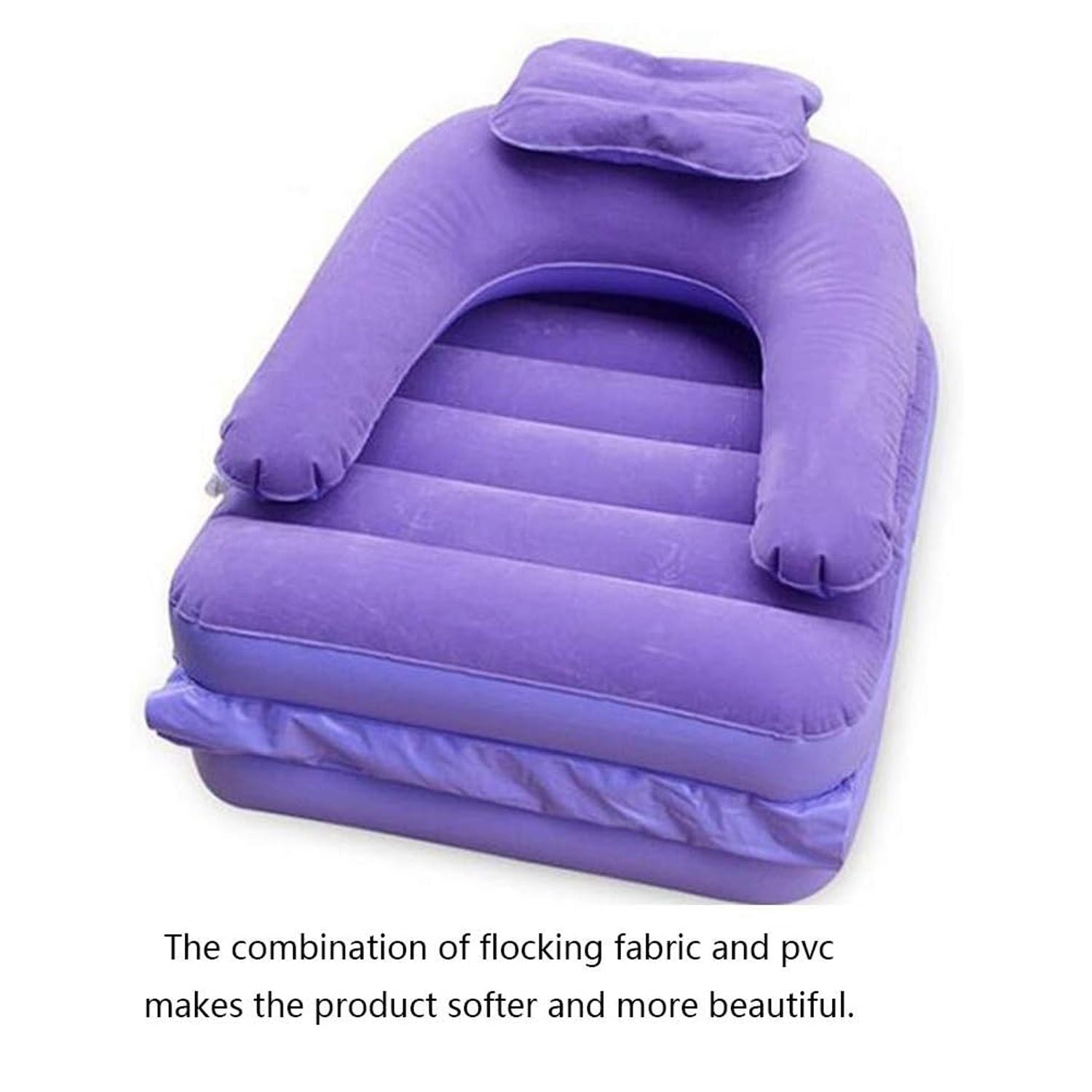 2-in-1 Air Mattress & Lounger Portable Inflatable Sofa with Hand Pump