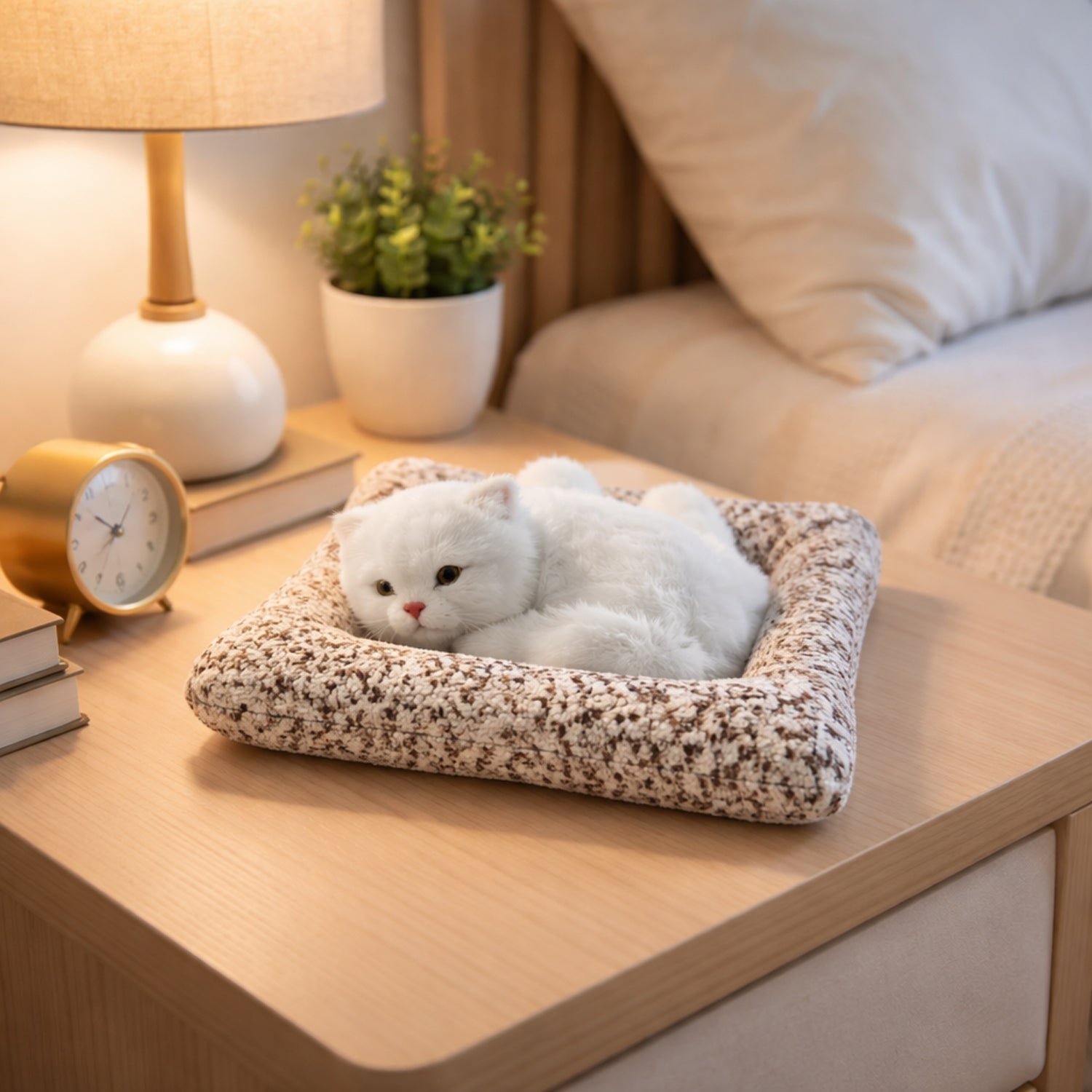 Soft Plush Cute Cat Car Dashboard Showpiece Toy (1 Pc)