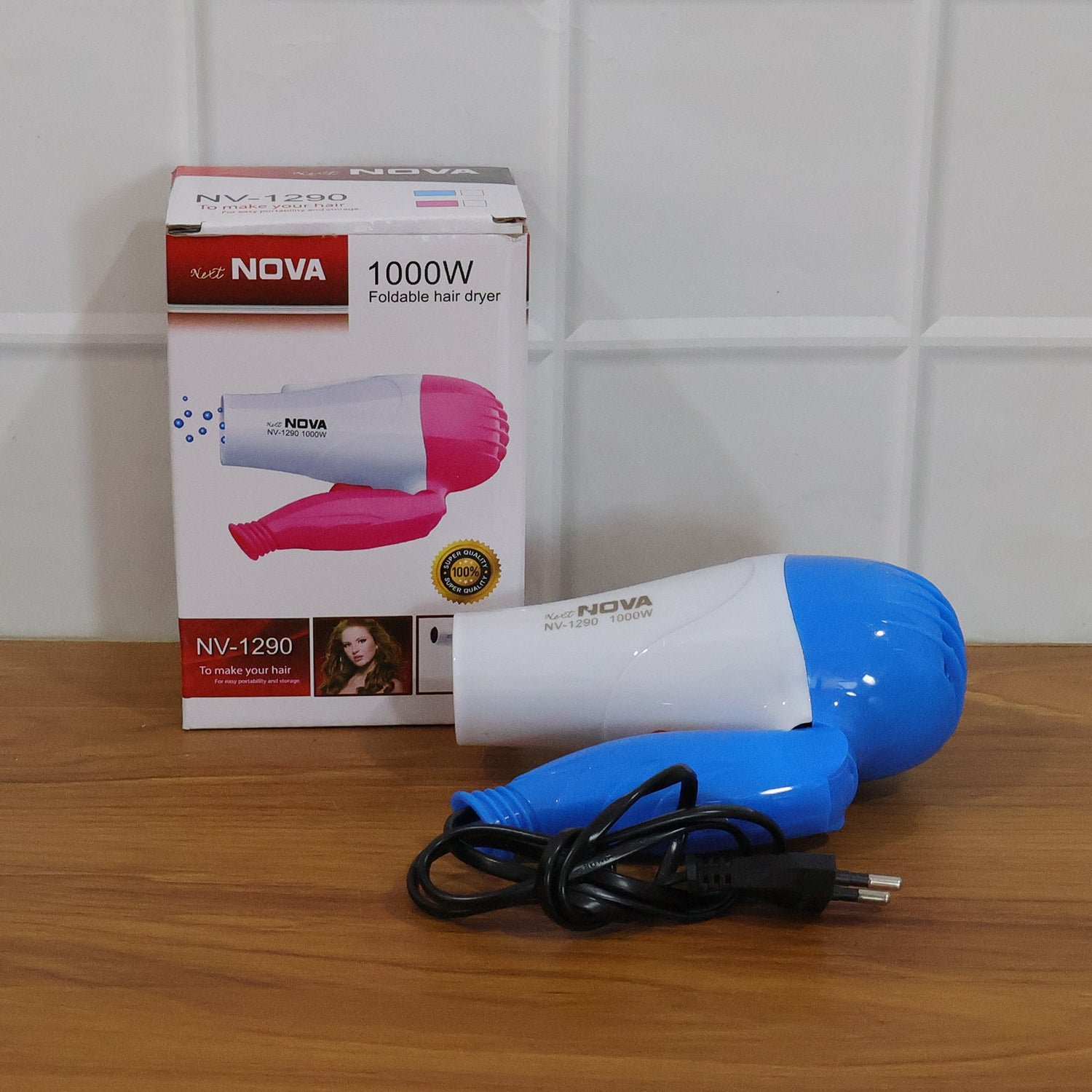 Foldable Hair Dryer with Dual Speed Setting (1 Pc, 1000W)