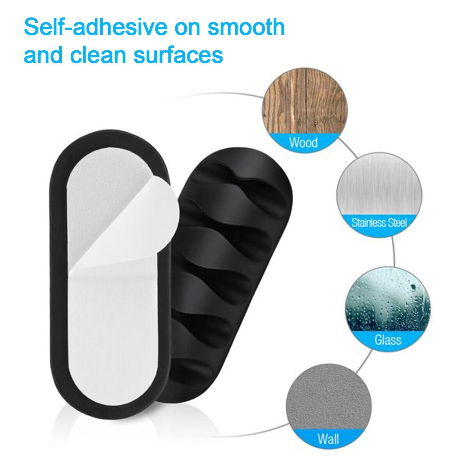 Cable Holder & Supporter – Secure & Organize All Types of Cables (10 Pc)