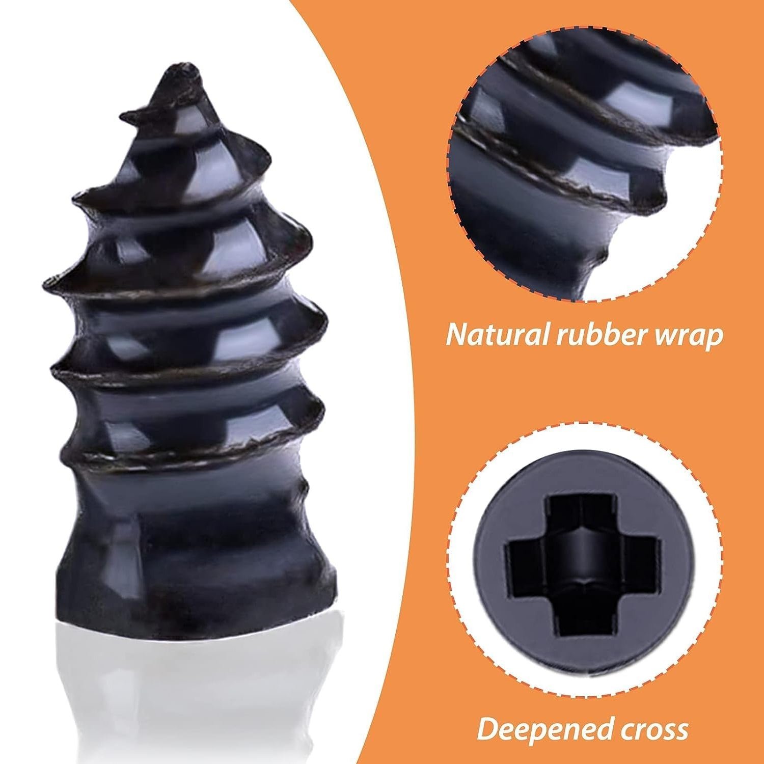 Tire Repair Rubber Nail Car Tire Repair Nails Tire Repair Rubber Screws, (10 Pcs Set)