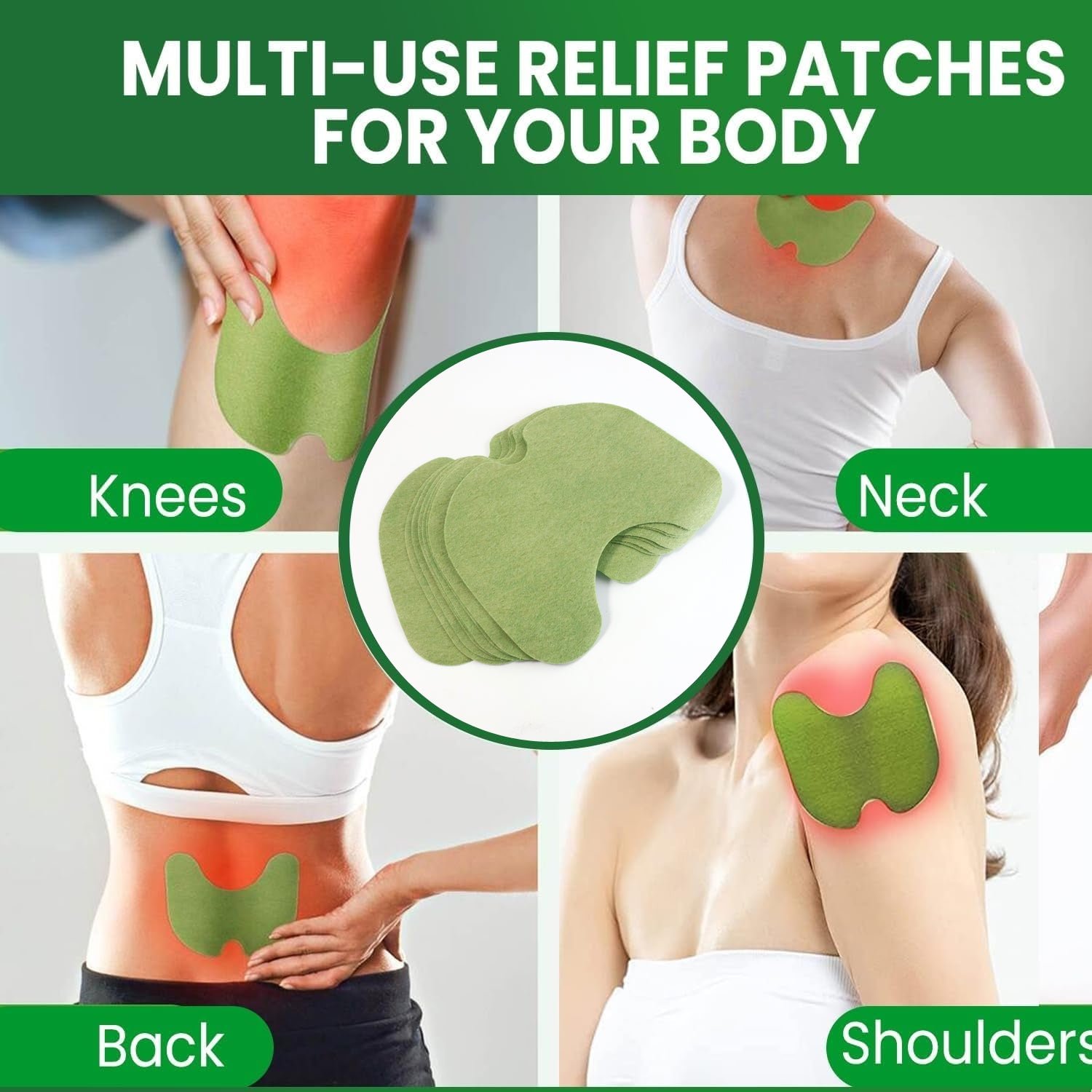 Knee Relief Patch Set – Herbal-Infused Adhesive Patches (10 Pc Set)