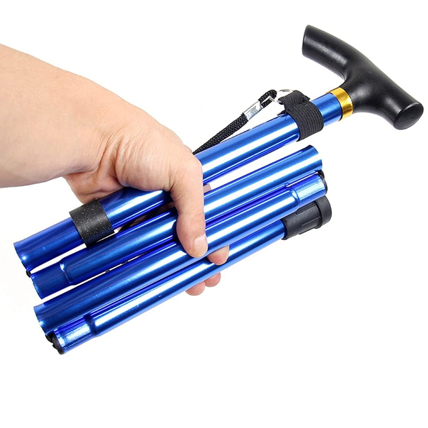 Foldable Walking Cane with LED Handle – Collapsible Mobility Stick