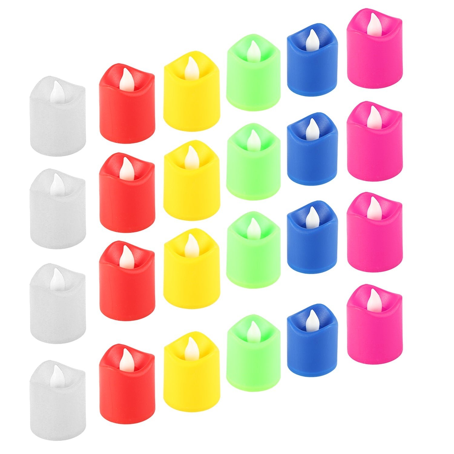 Festive Lighting for Any Occasion: 24 Pack LED Tealight Candles, Diwali (Multicolor)