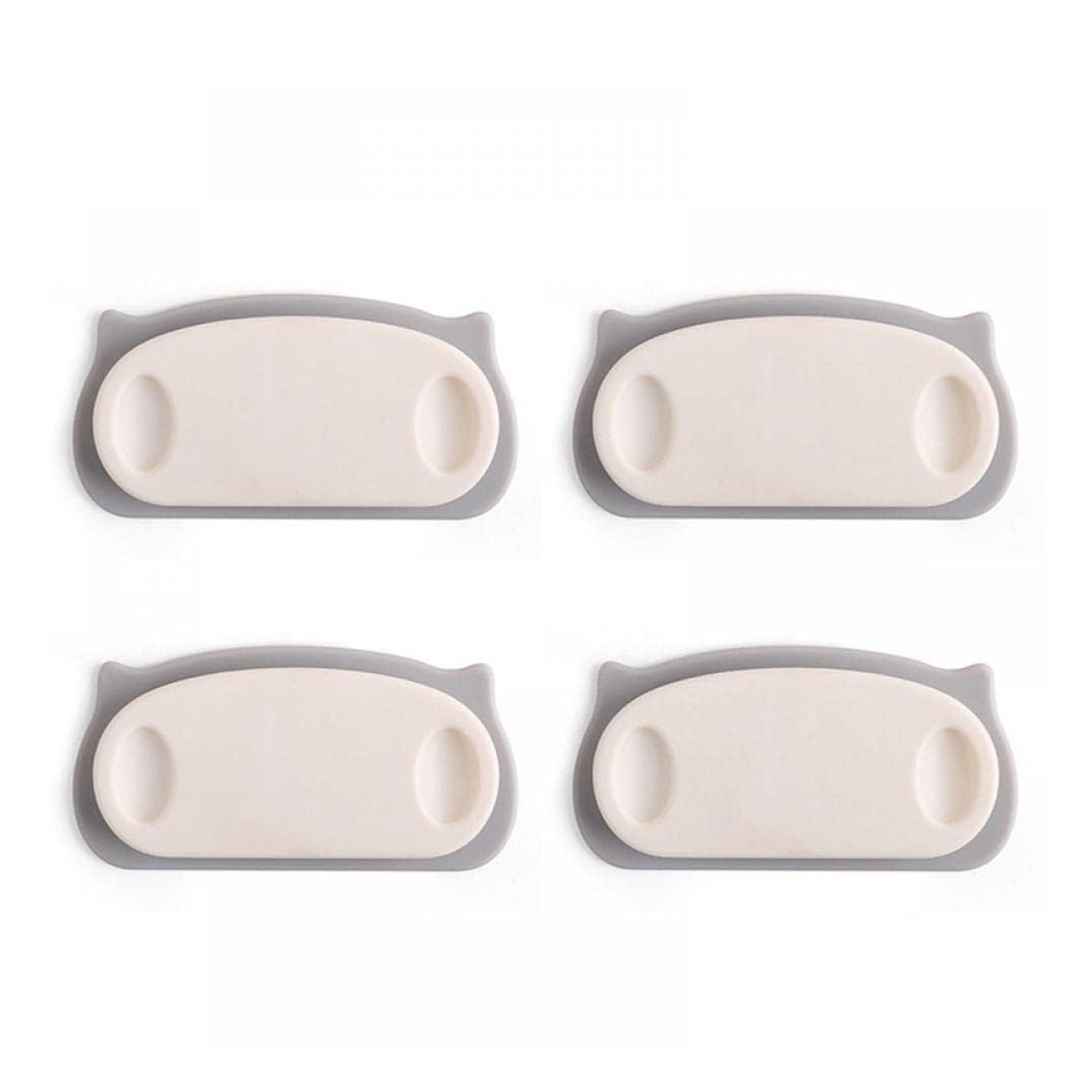 Pig Plug Wire Organizer Cable Holder Clips with Self-Adhesive Pad (4 Pcs Set)