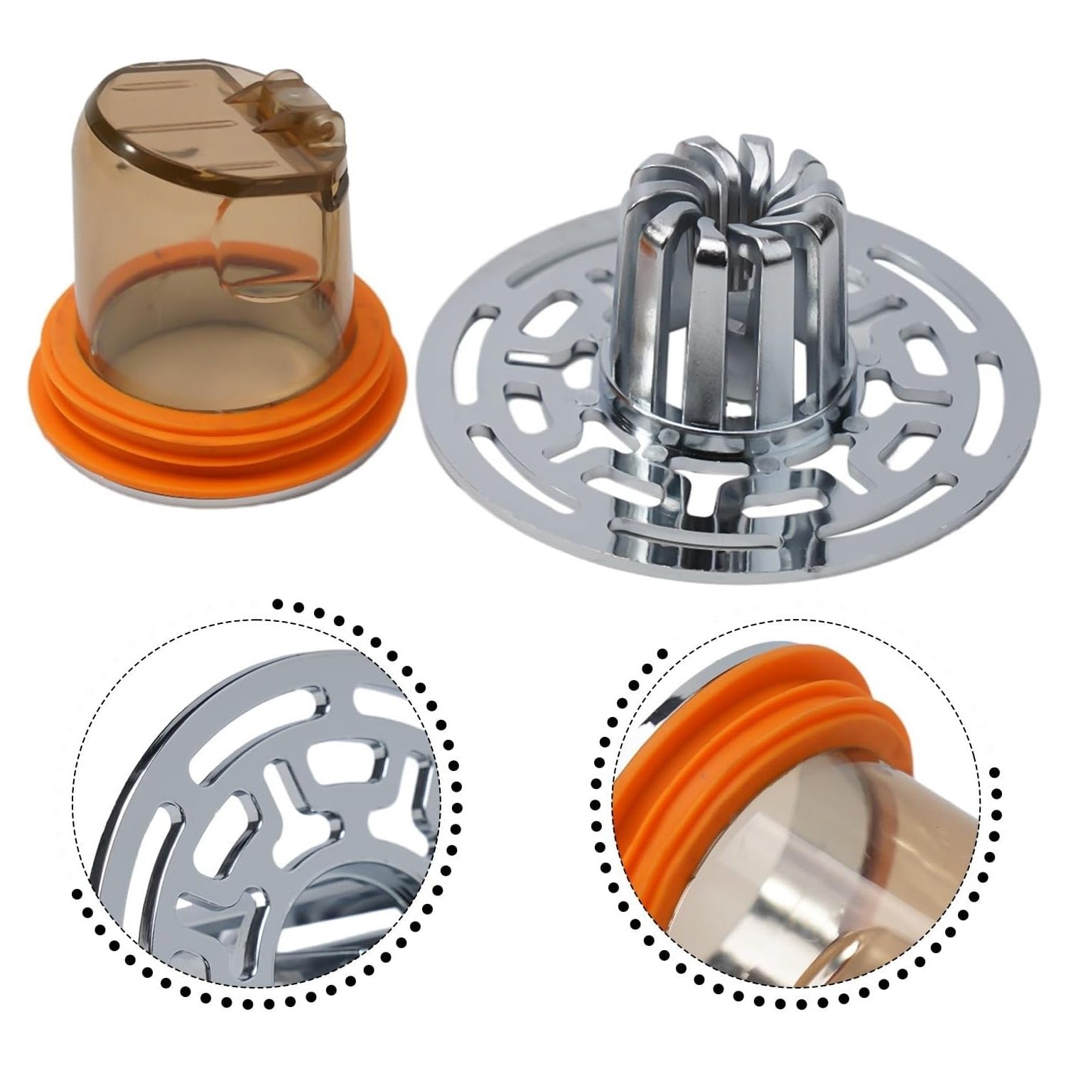 Shower Stopper, Anti-Odour Floor Drain Core with Filter Mesh (1 Pc)