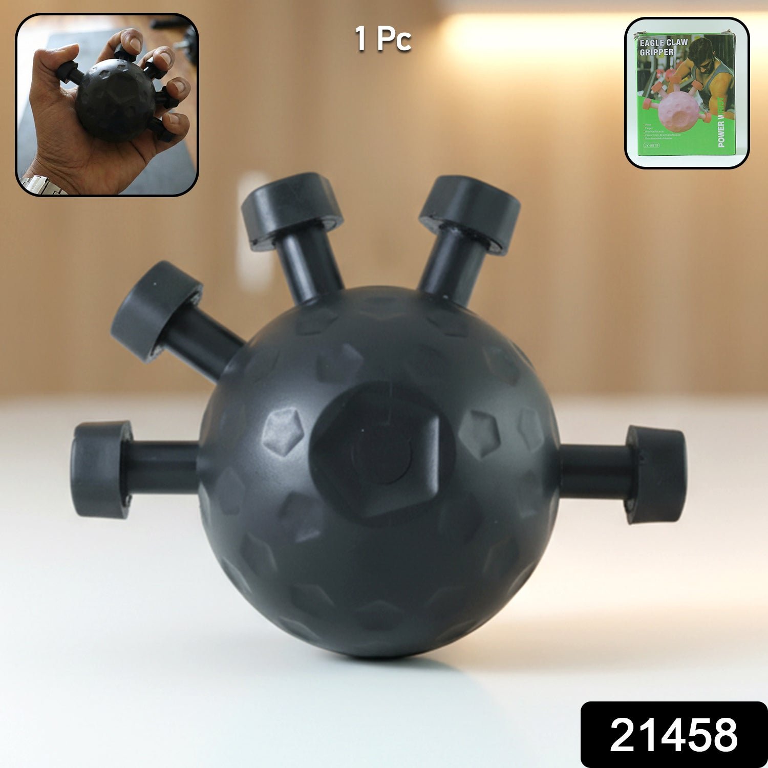 Eagle Claw Hand Grip Strengthener Finger Trainer Ball (1 Pc)