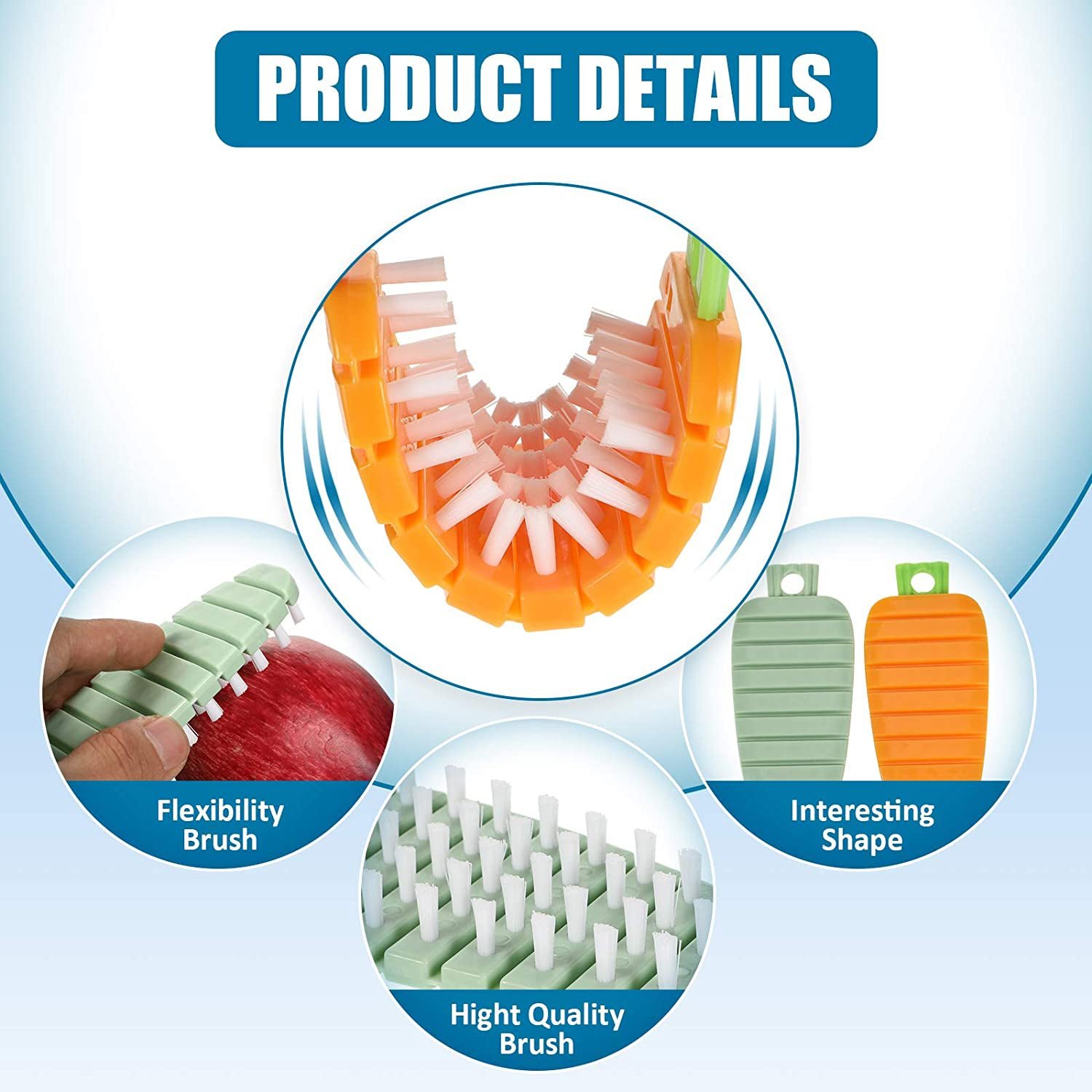 Plastic Fruit & Vegetable Brush (1 Pc)