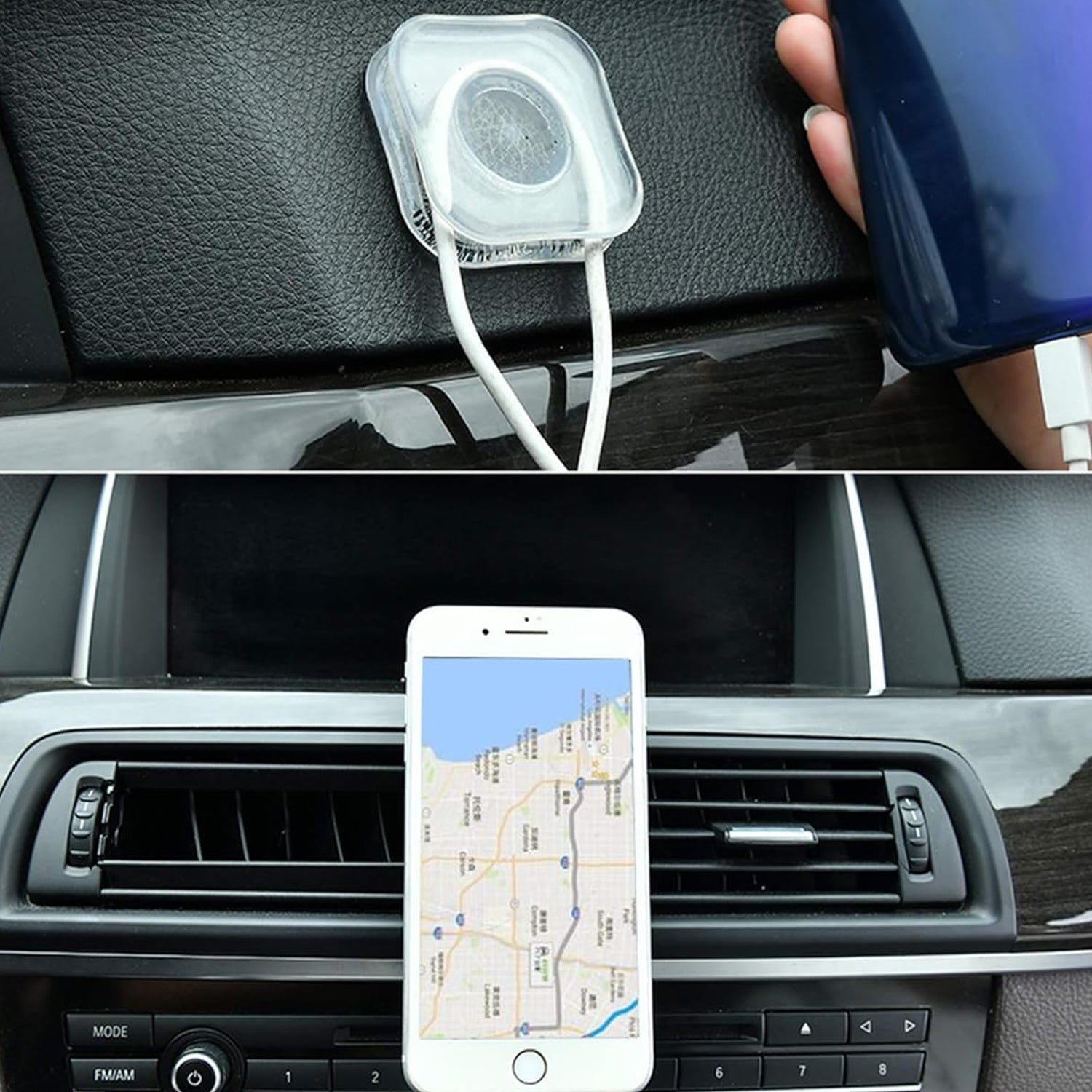 Multi Purpose Square Gel Pads for Holding Mobile & Spiral Cable Protector (1 Pc)