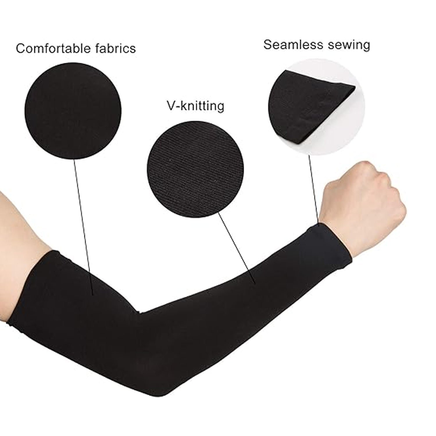 Stretchable Elbow Support Compression Sleeves (1 Pair)