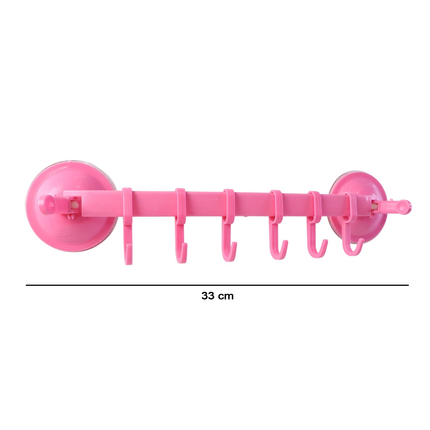 Multipurpose Wall-Mounted Plastic Hanging Rack (6 Hook, 1 Pc)