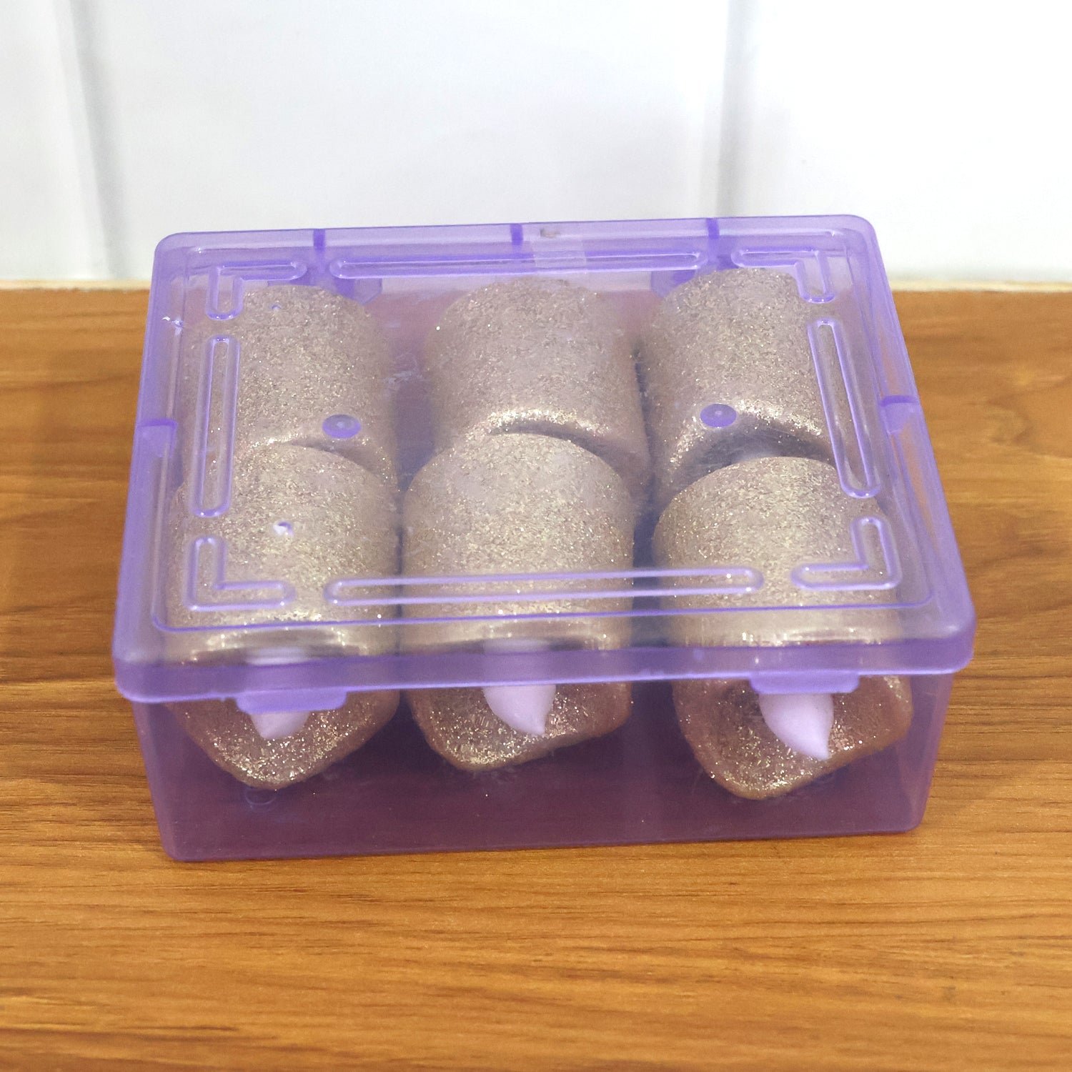 Christmas Premium Glitter LED Tealight Candles (6 Pc Set)