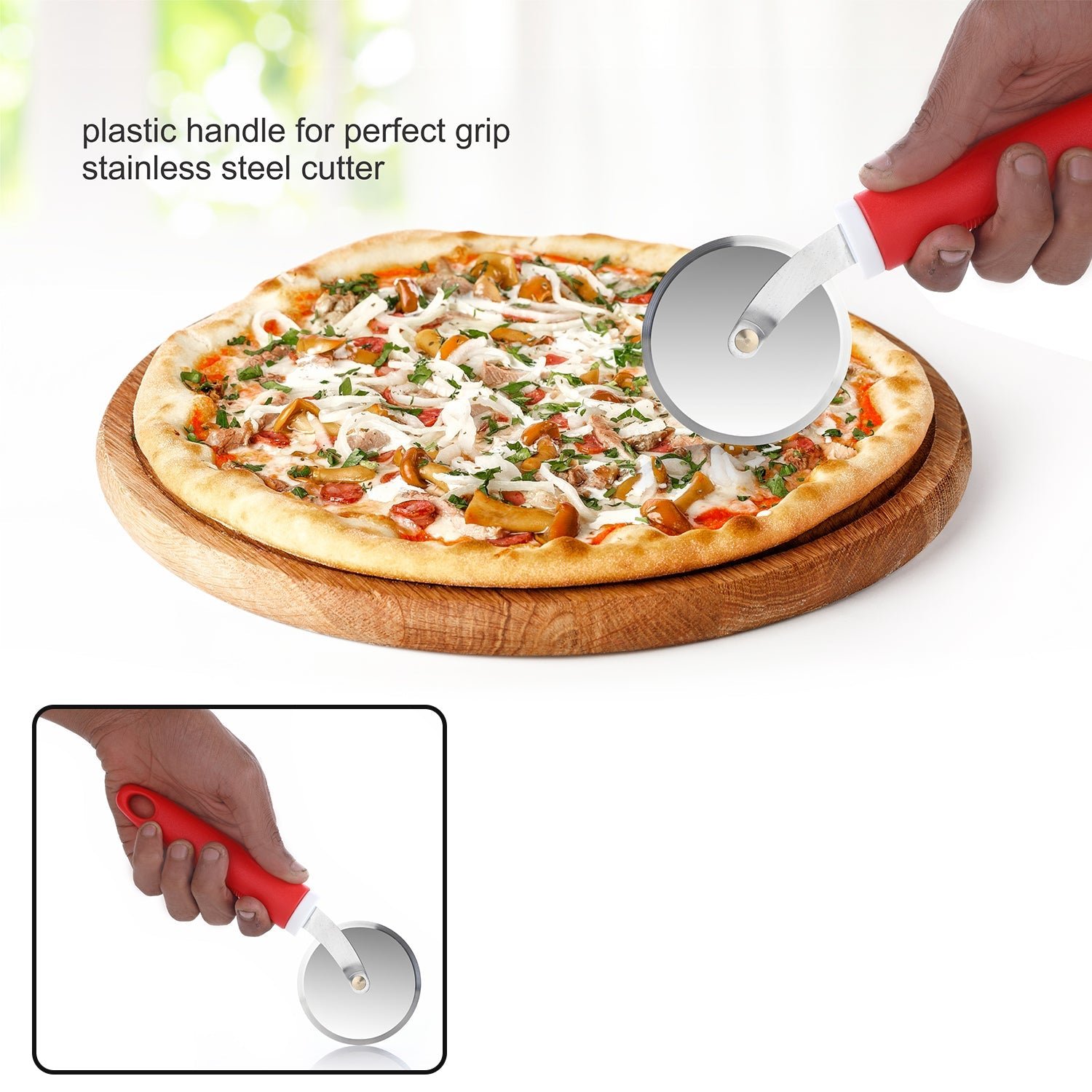 Ganesh GANESH PIZZA  /  PASTRY CUTTER Wheel Pizza Cutter  (Stainless Steel)