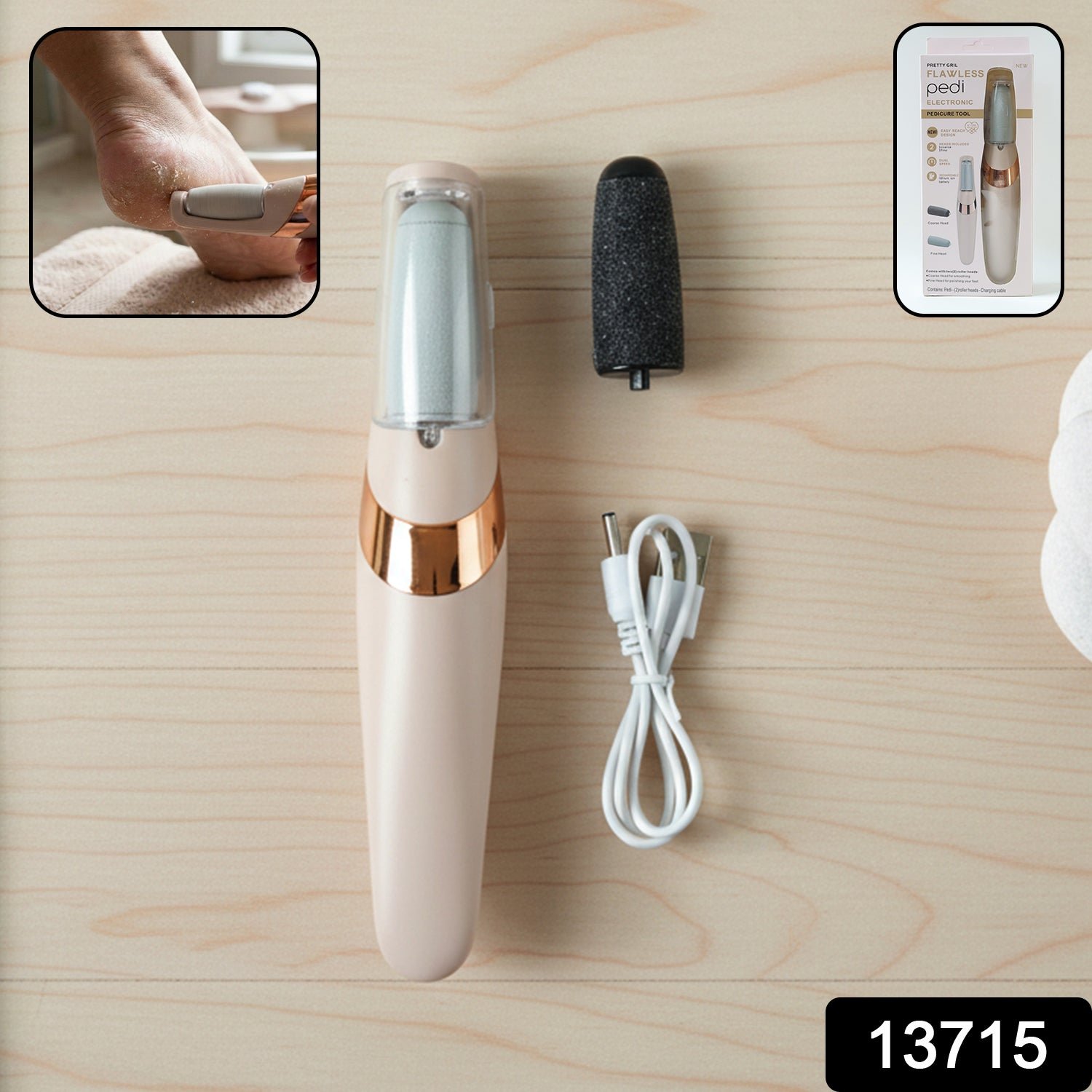 Flewless Pedi Electronic Pedicure Tool (1 Set)