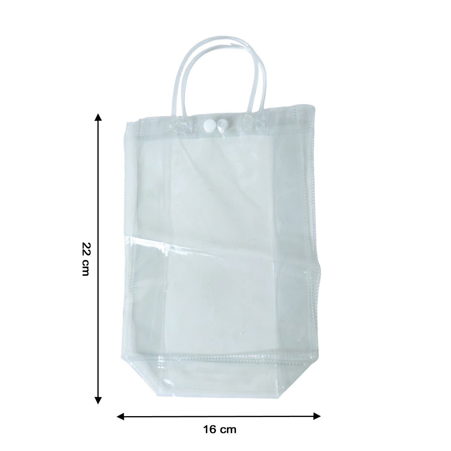 Transparent PVC Carry Bag (1 Pc, 22 x 16 Cm)