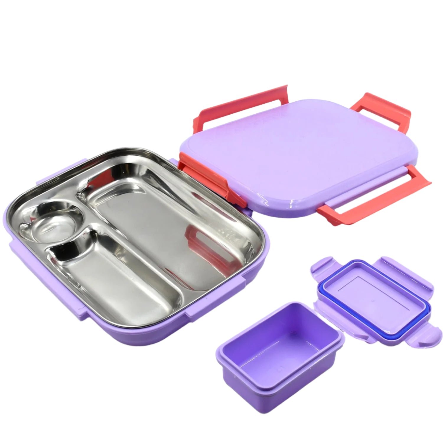 Lunch Box Plastic with steel plate, small lunch box