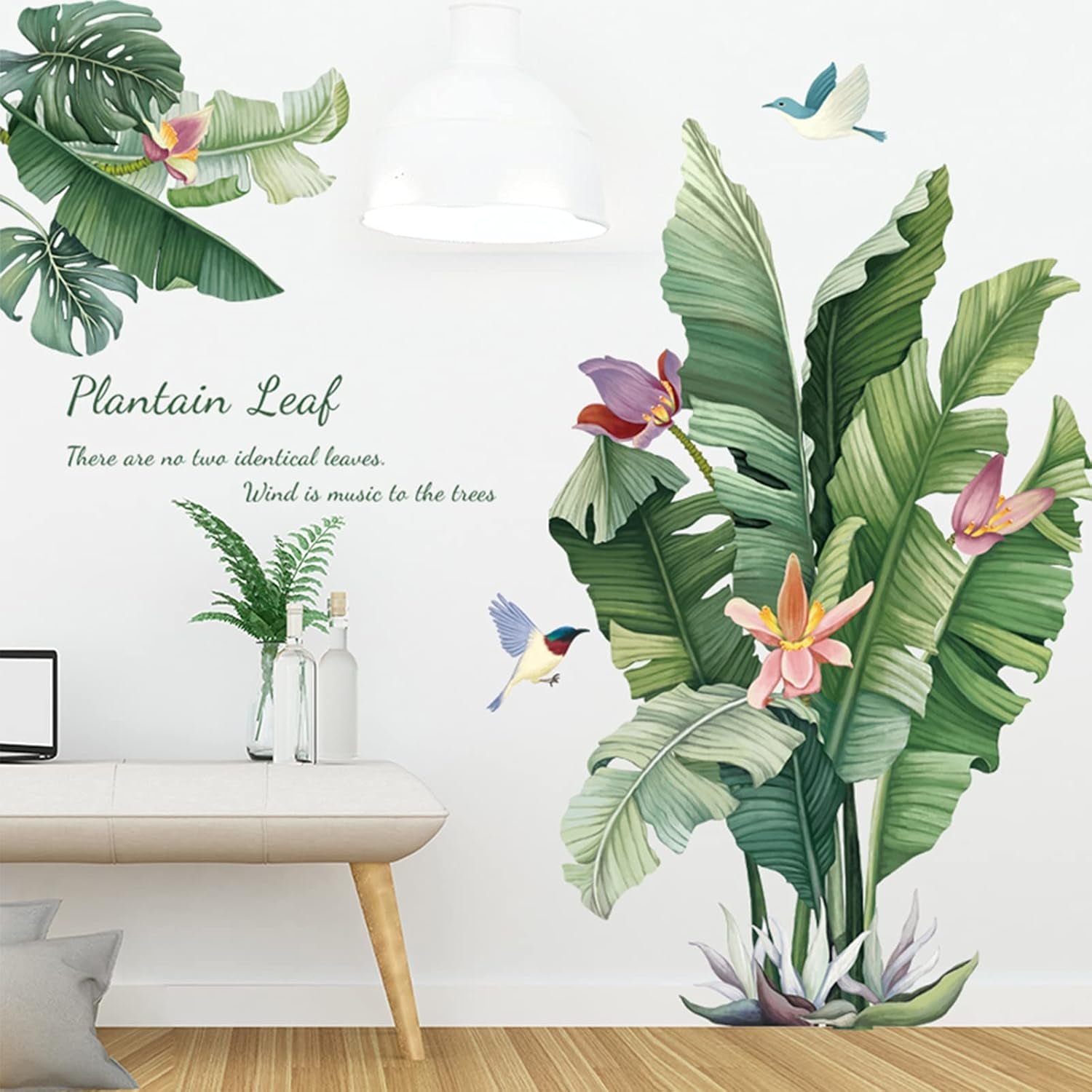 Large Plantain Leaf Wall Sticker 90x60 cm - (1 Pc)