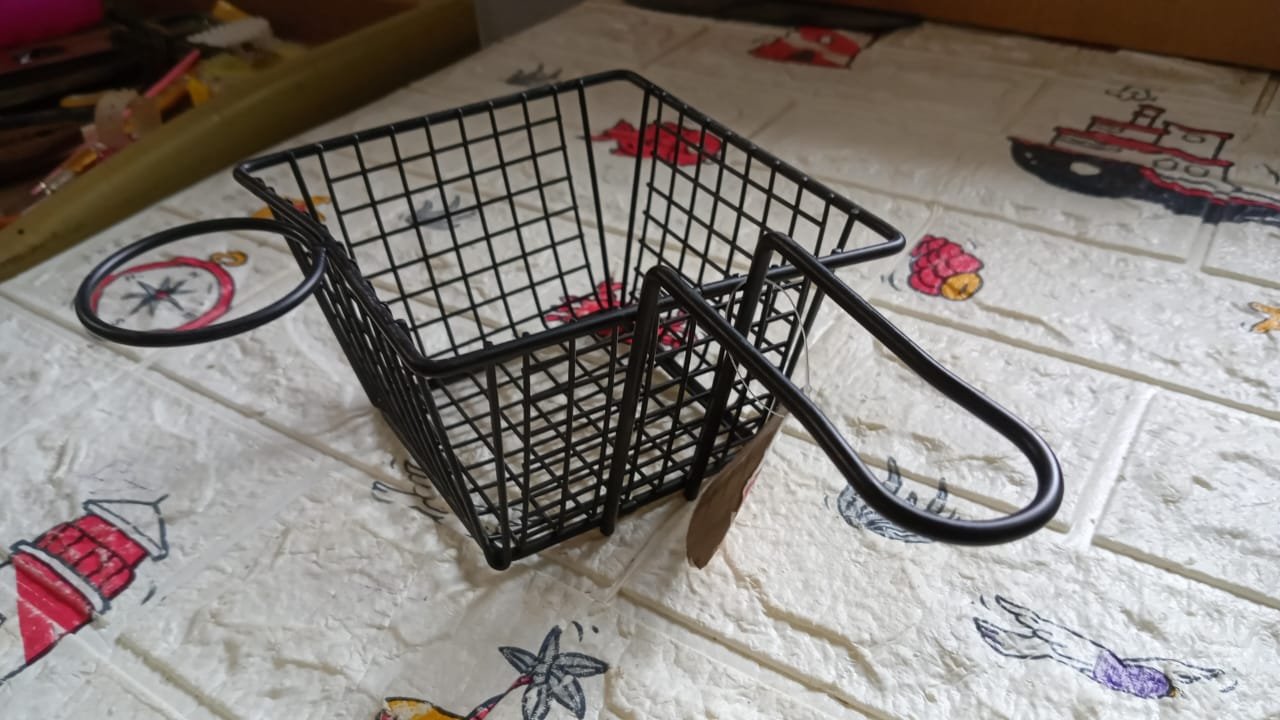 frying baskets for chips Stainless Steel Snack Basket Potato Mesh Strainer Basket