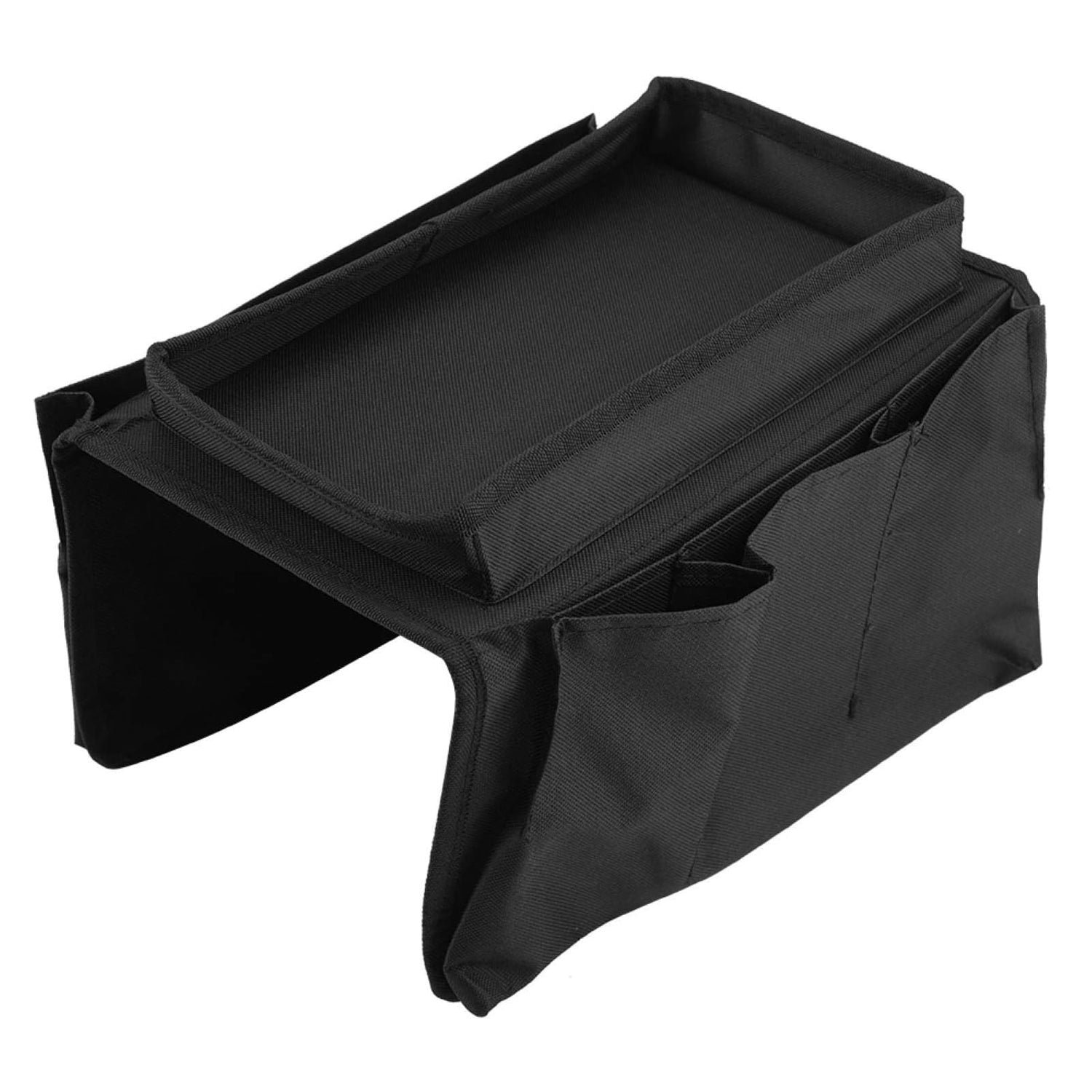 Sofa Arm Rest Hanging Storage Bag for Magazines & Books (Black)