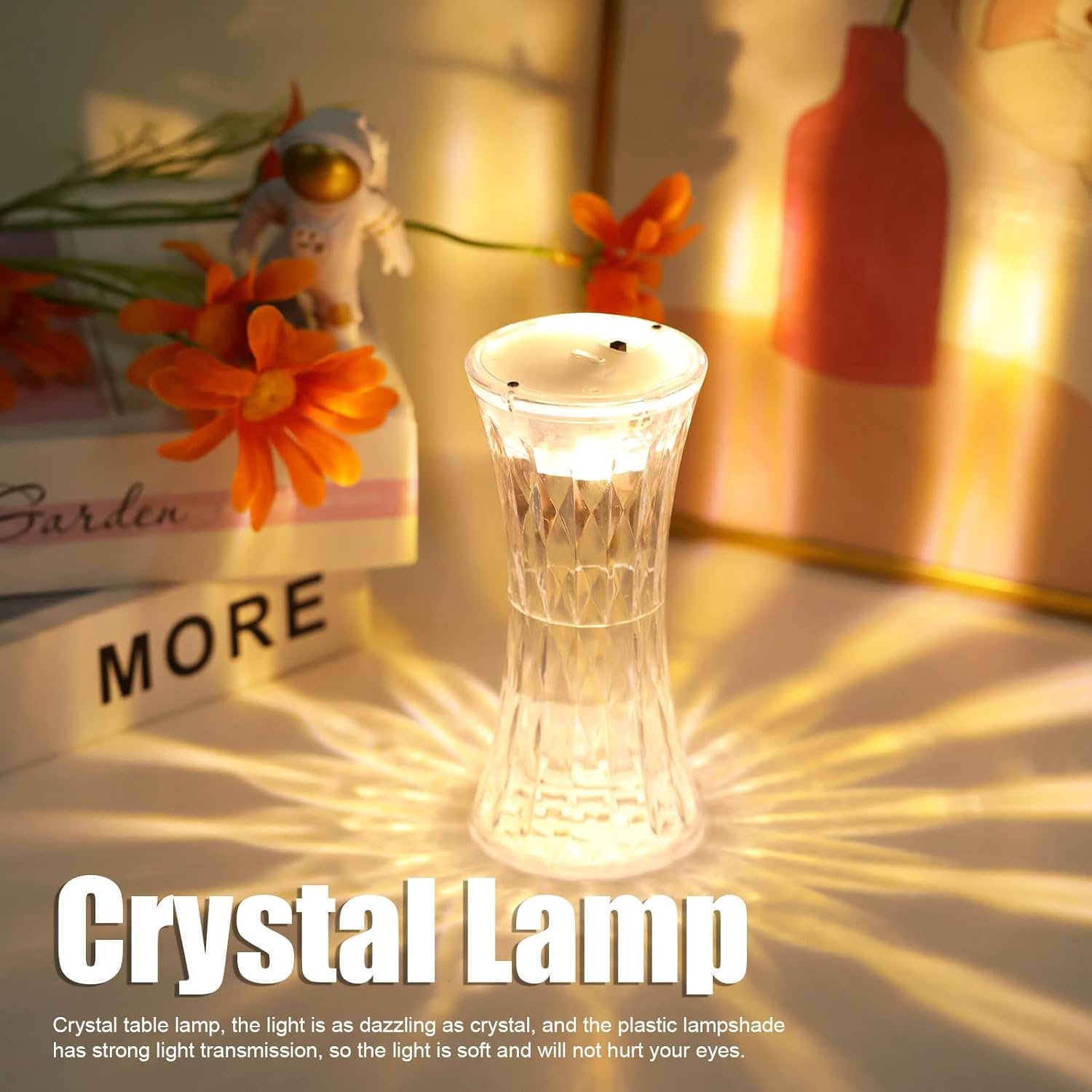 Crystal Table Lamp – Universal Soft Night Light (1 Pc)