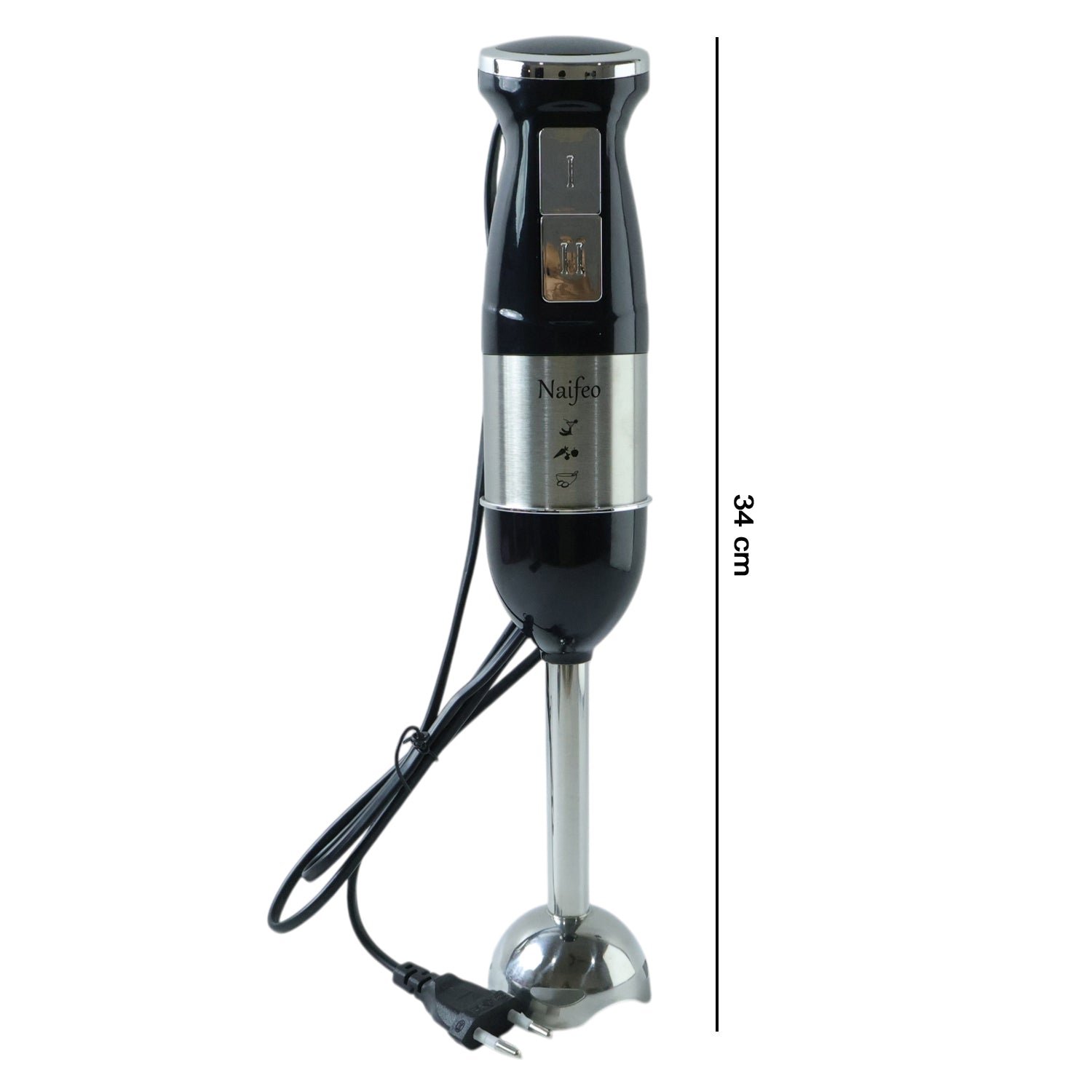 Stainless Steel Handheld Emulsion Blender With Four-blade Blade (300W / 1 Pc)