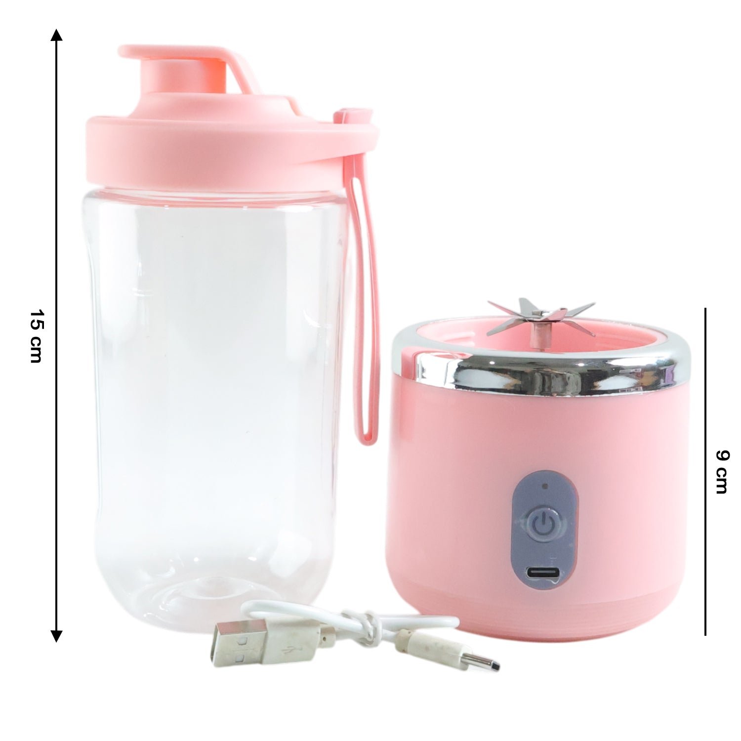 Portable USB Rechargeable Electric Mini Juicer Blender (1 Set, 400ML Capacity)