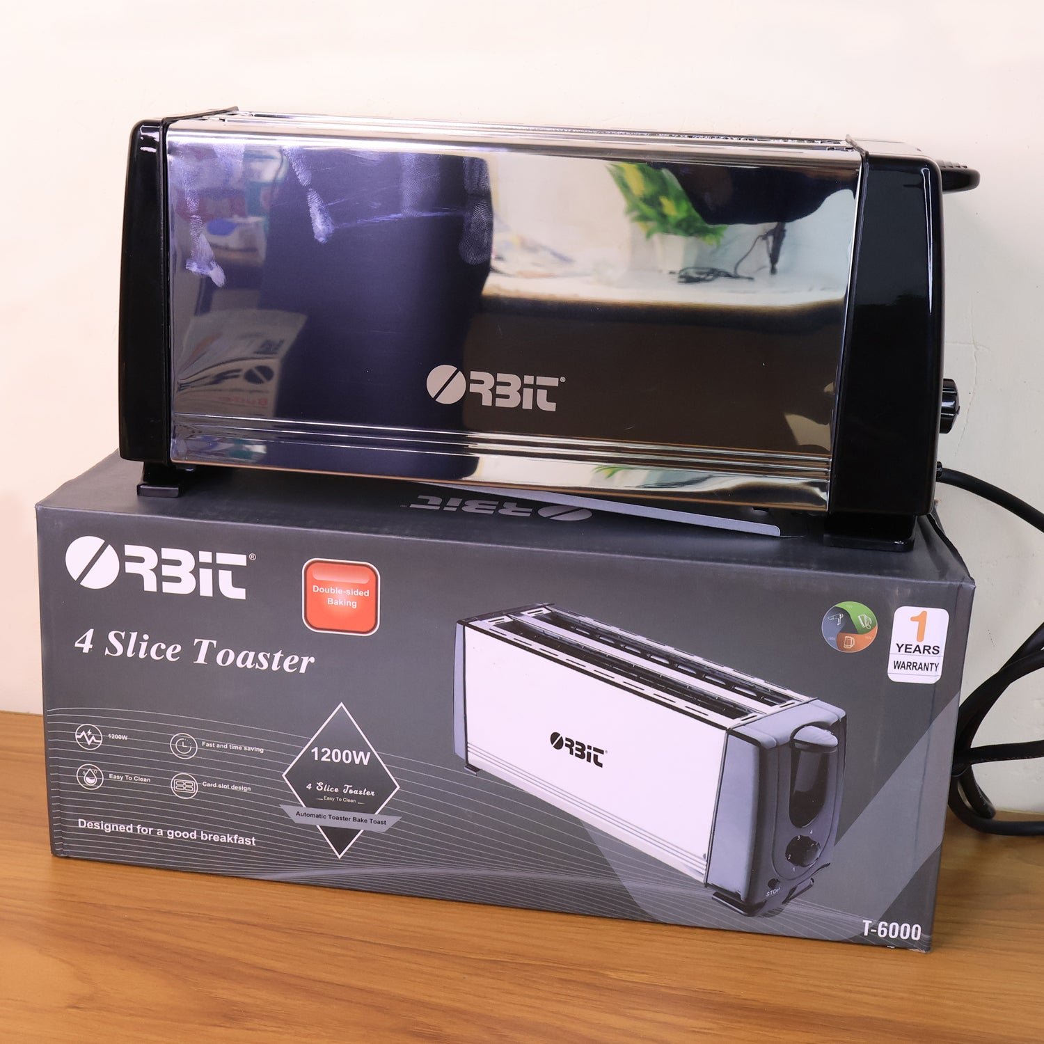 Orbit Adjustable Pop-Up Toaster - 1200w