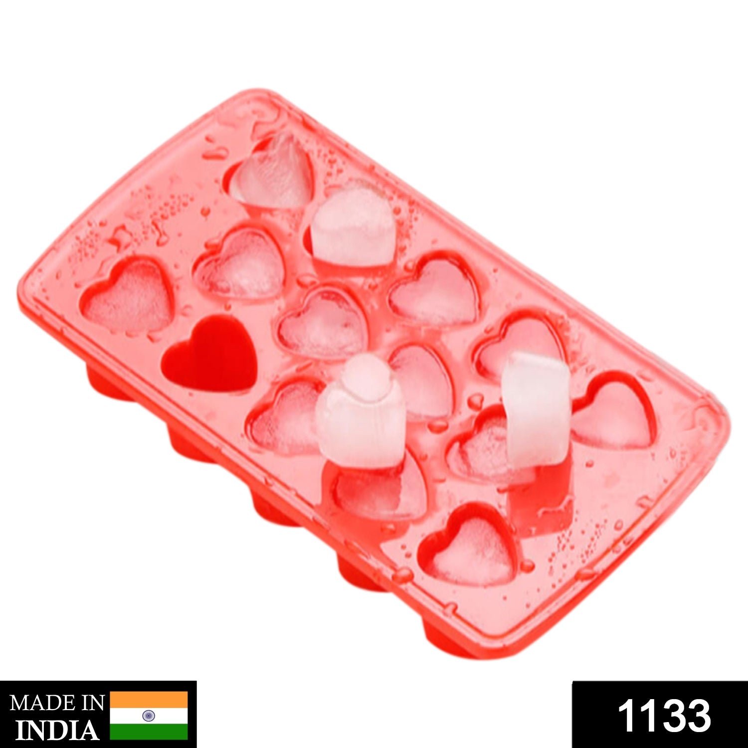 Heart Shape Ice Cube & Candy Tray – 14 Cavities (Multicolor)