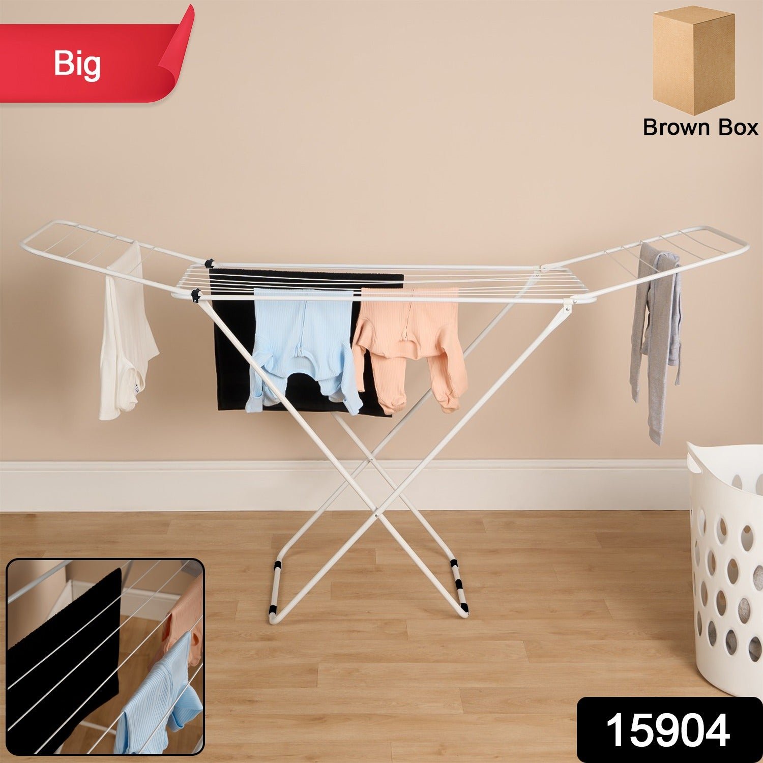 Big Foldable Butterfly Clothes Drying Stand with Wide Wings