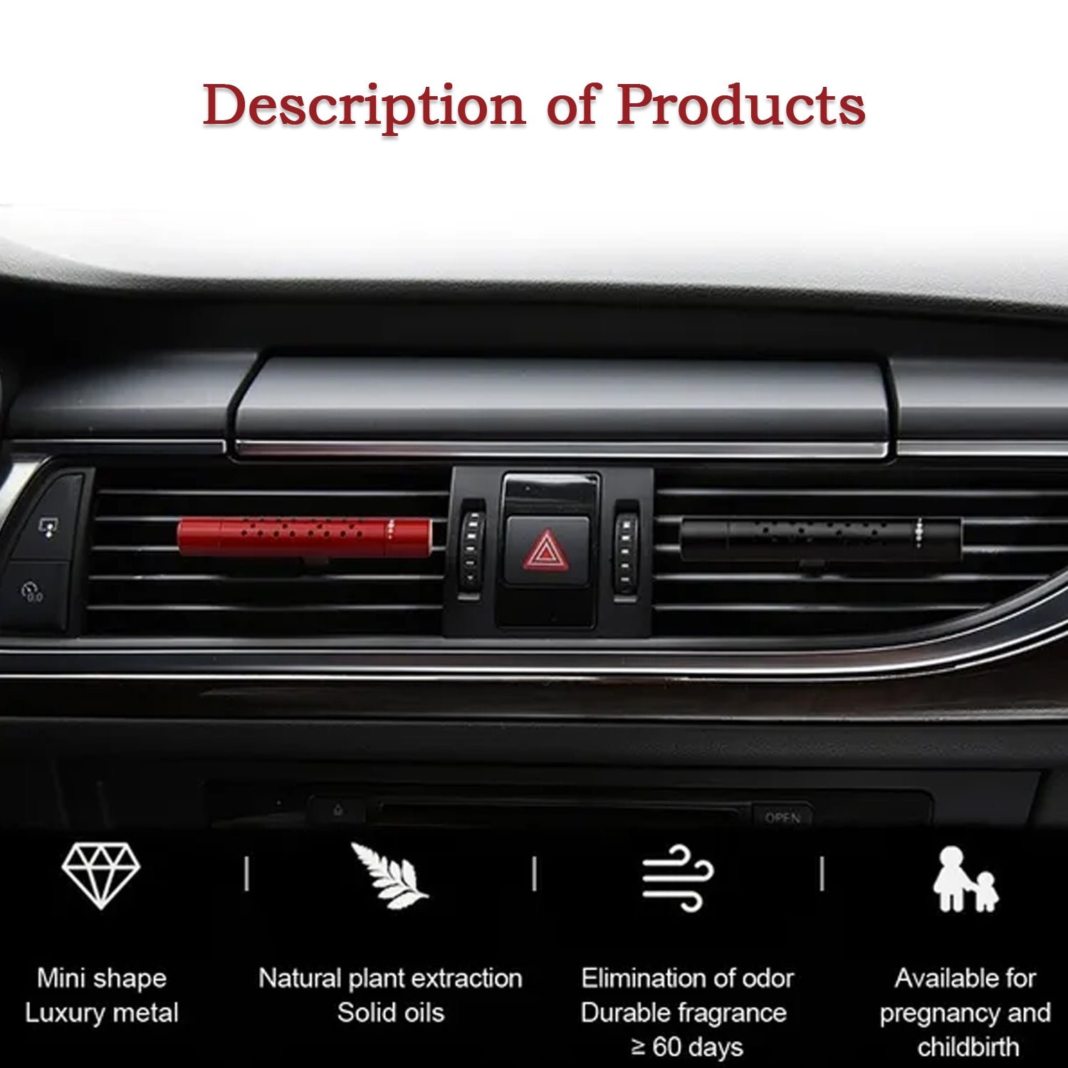 Car Air Perfume for AC Vent – Long Lasting Fragrance Interior Freshener