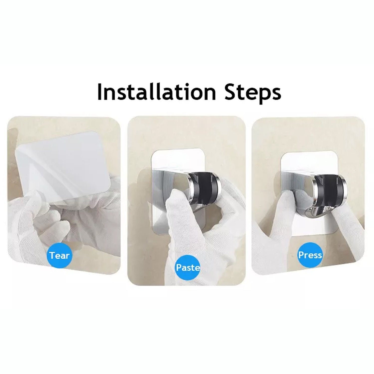 Shower Head Holder, Adhesive Handheld Shower Holder, with adhesive sticker to hold